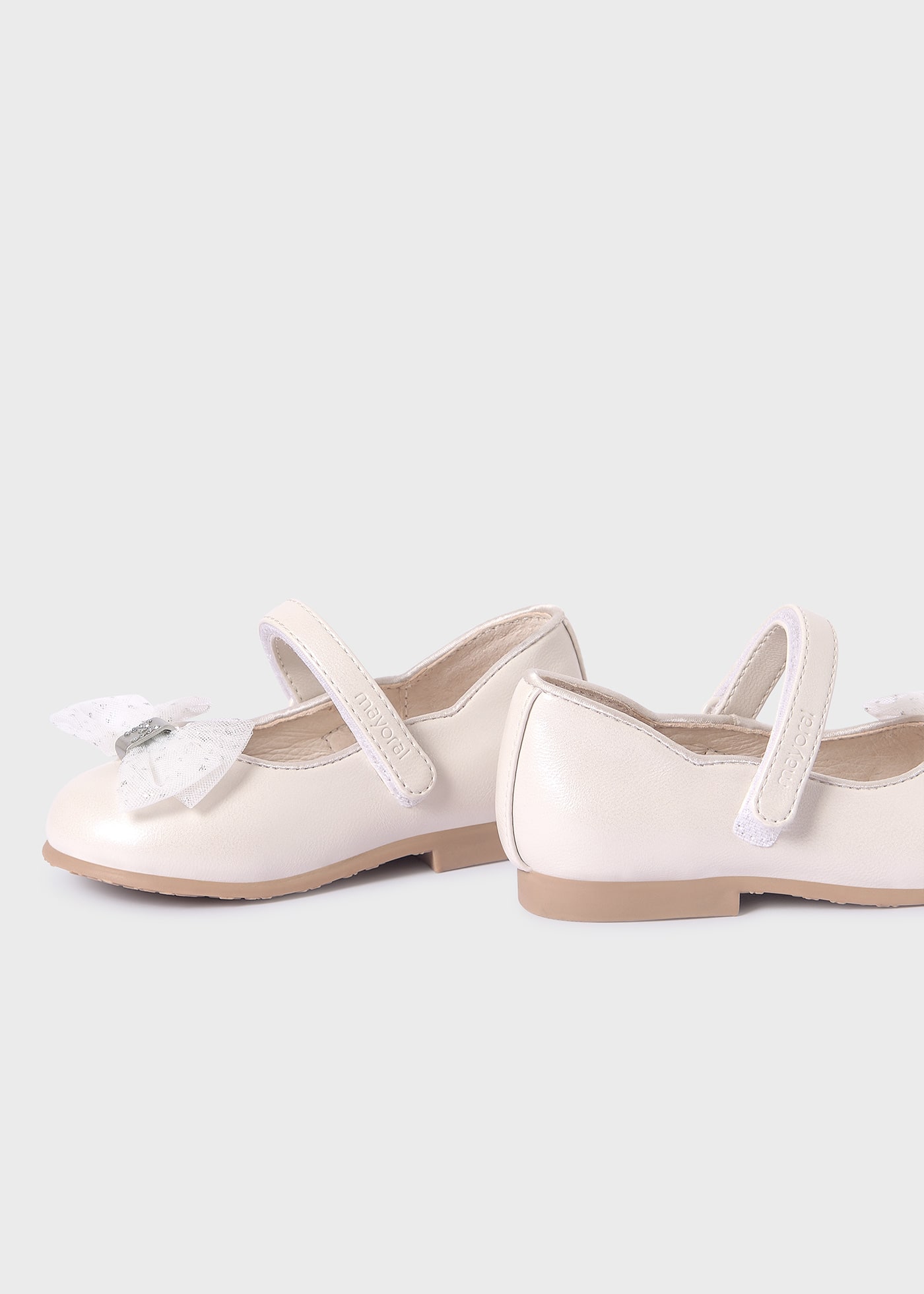 Baby Mary Janes with Bow Sustainable Leather