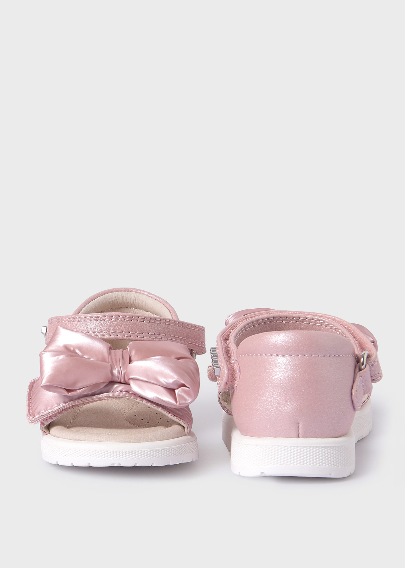 Baby bow sandals sustainable leather