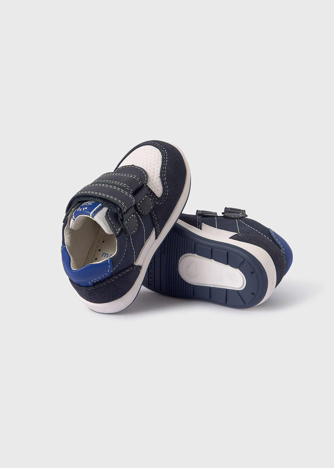 Baby Double Velcro Trainers Sustainable Leather