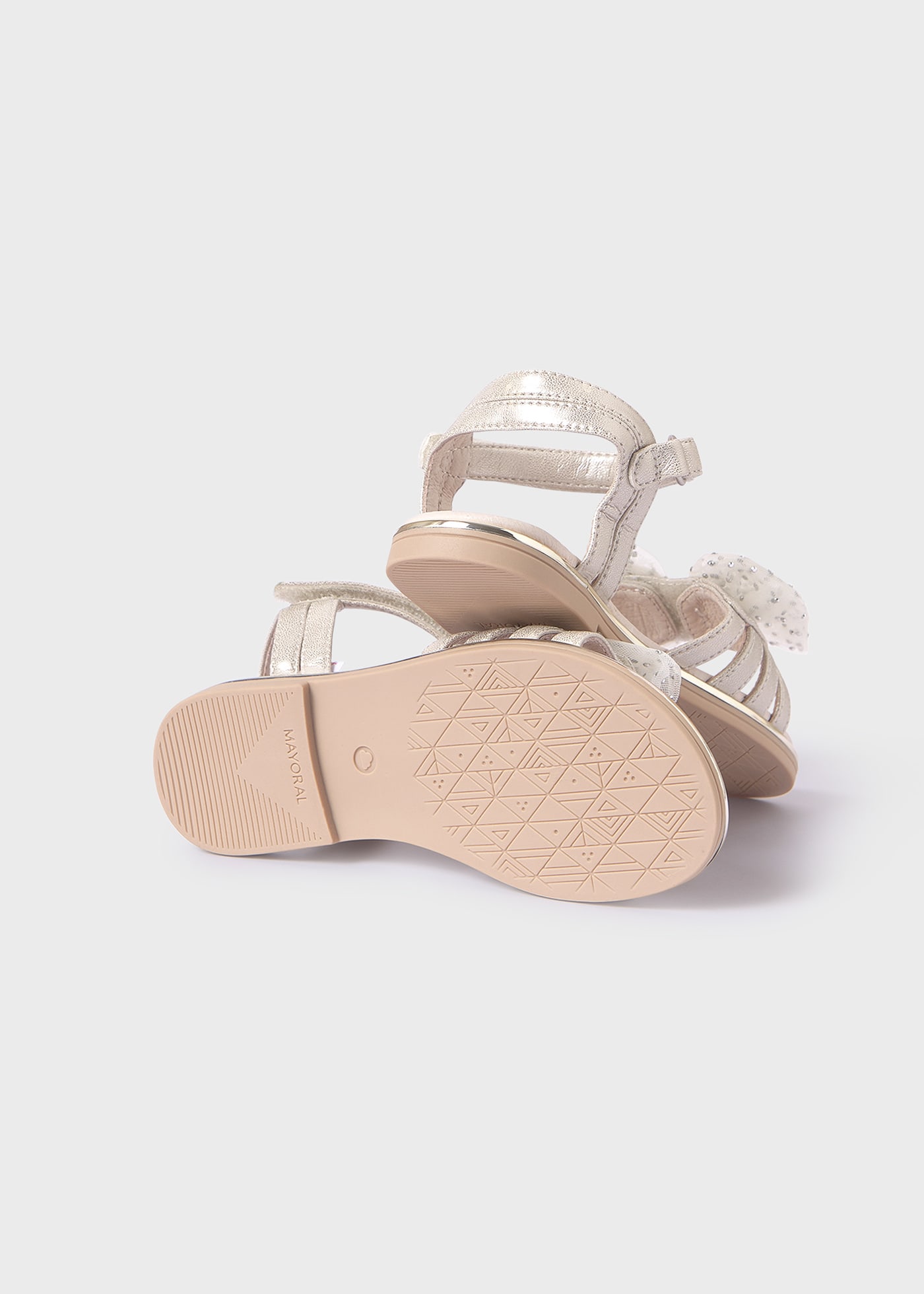 Sandales à nœud semelle intérieure en cuir durable fille