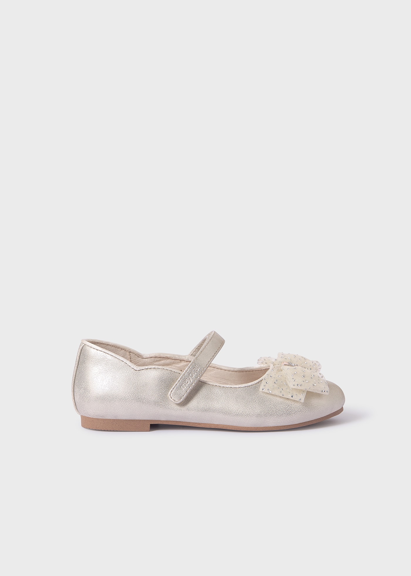 Girl Mary Janes with Bow Sustainable Leather