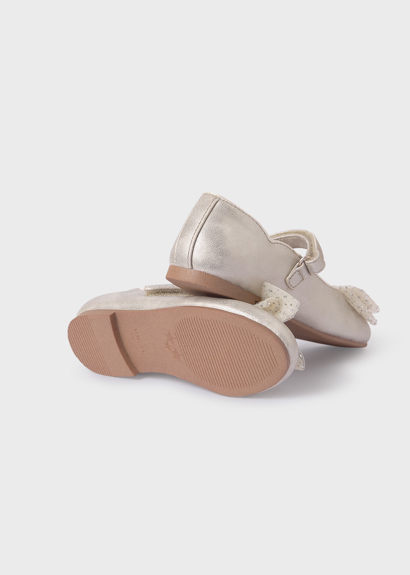 Ballerine cerimonia soletta pelle sostenibile bambina