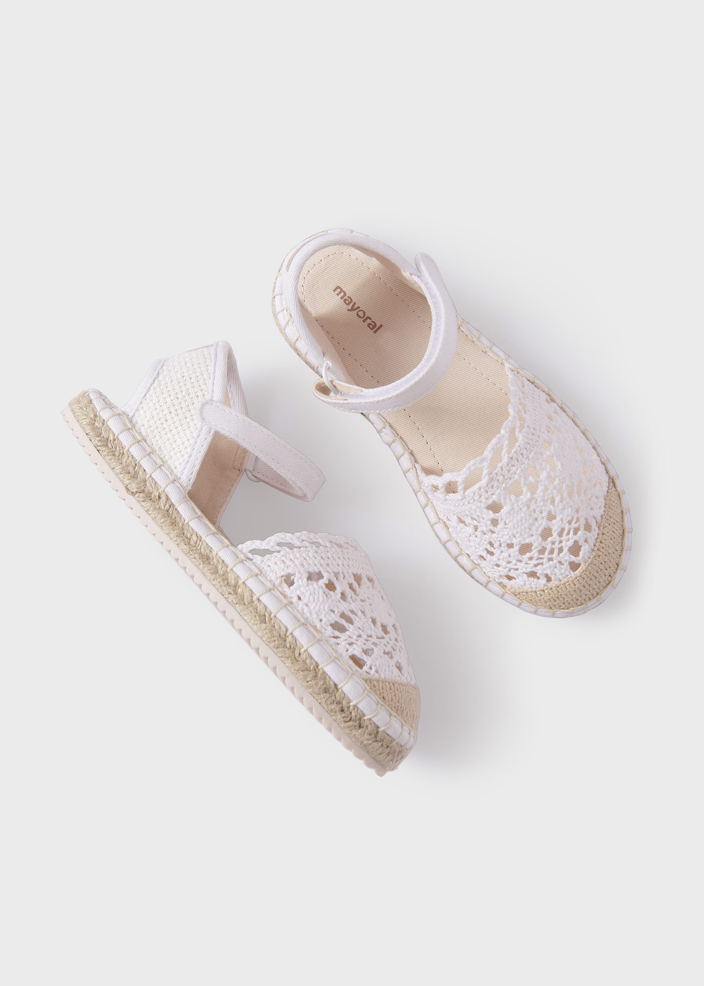 Girls crochet espadrilles