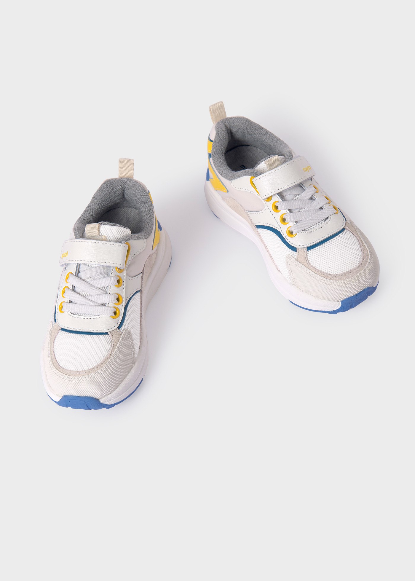 Sneakers contrasto pelle bambino