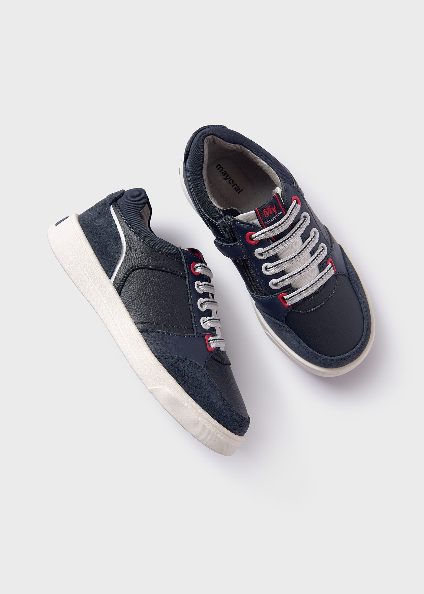 Boys casual sneakers sustainable leather