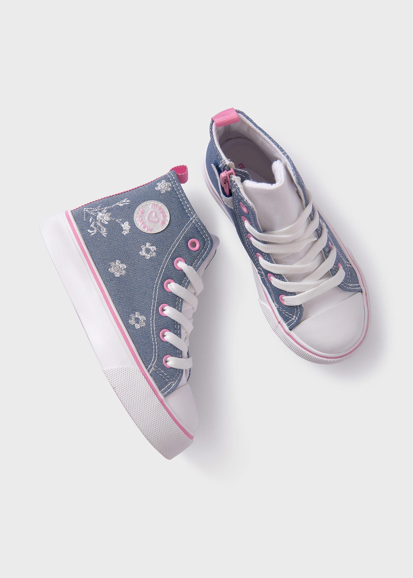 Girl Embroidered High Tops