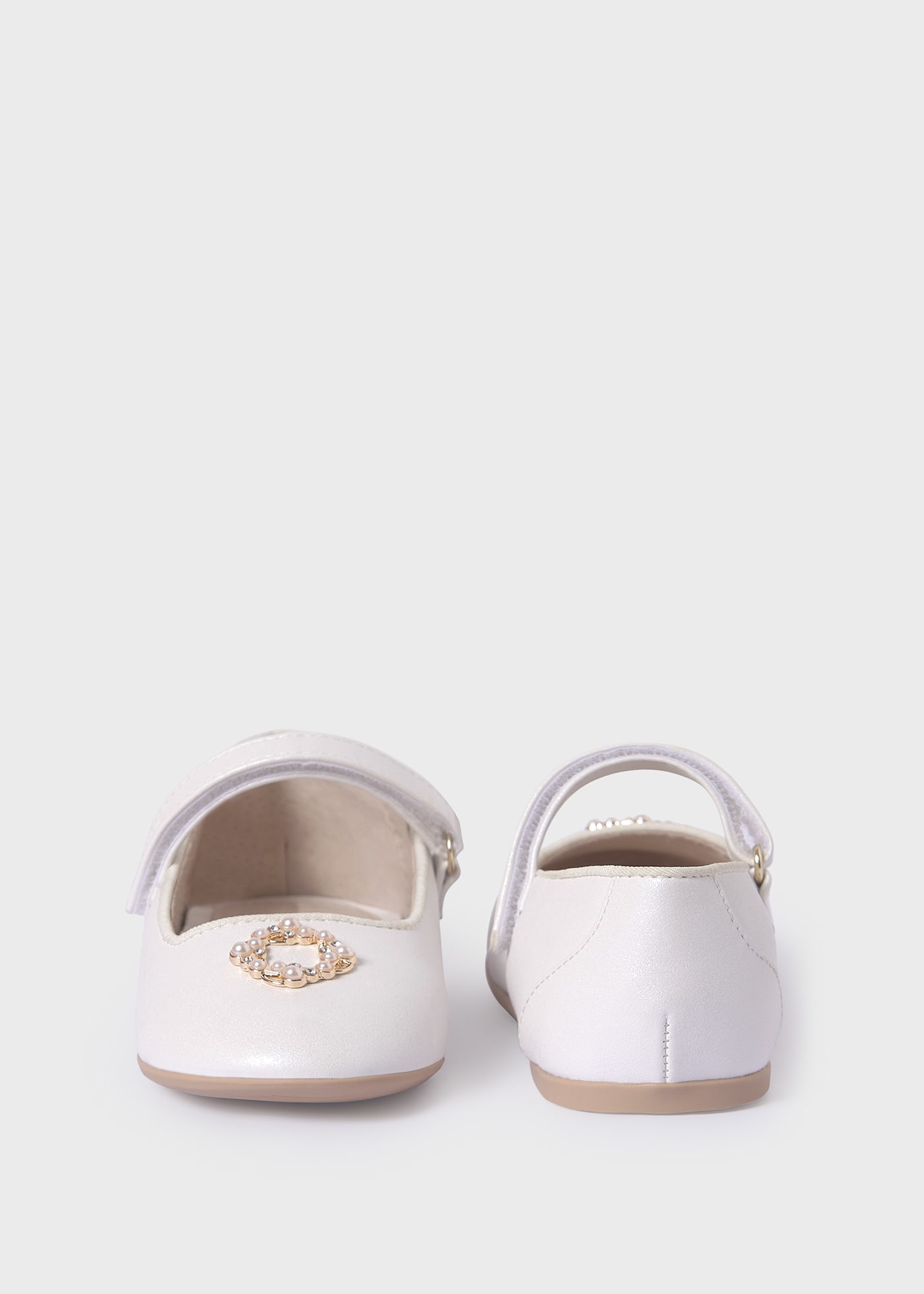 Girl Mary Janes with Rhinestones Sustainable Leather