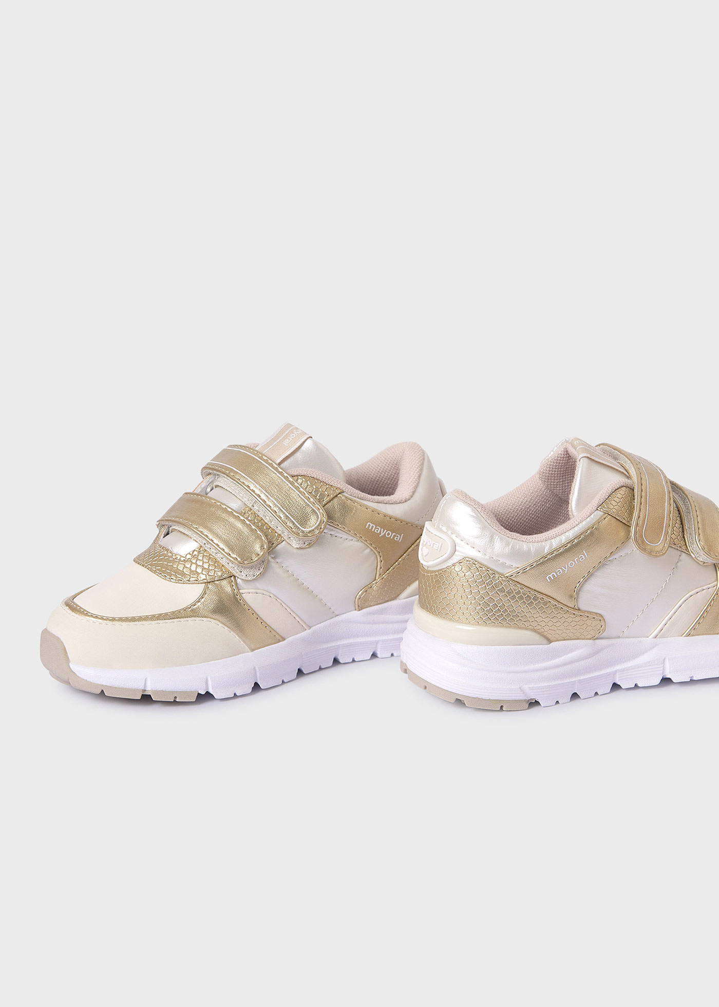 Sneakers metallizzate bambina