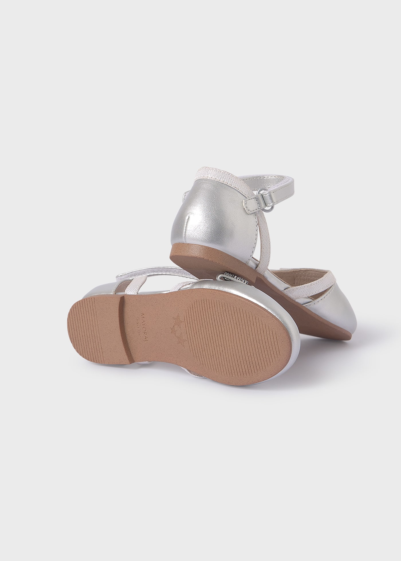 Girl Metallic Ballet Flats Sustainable Leather