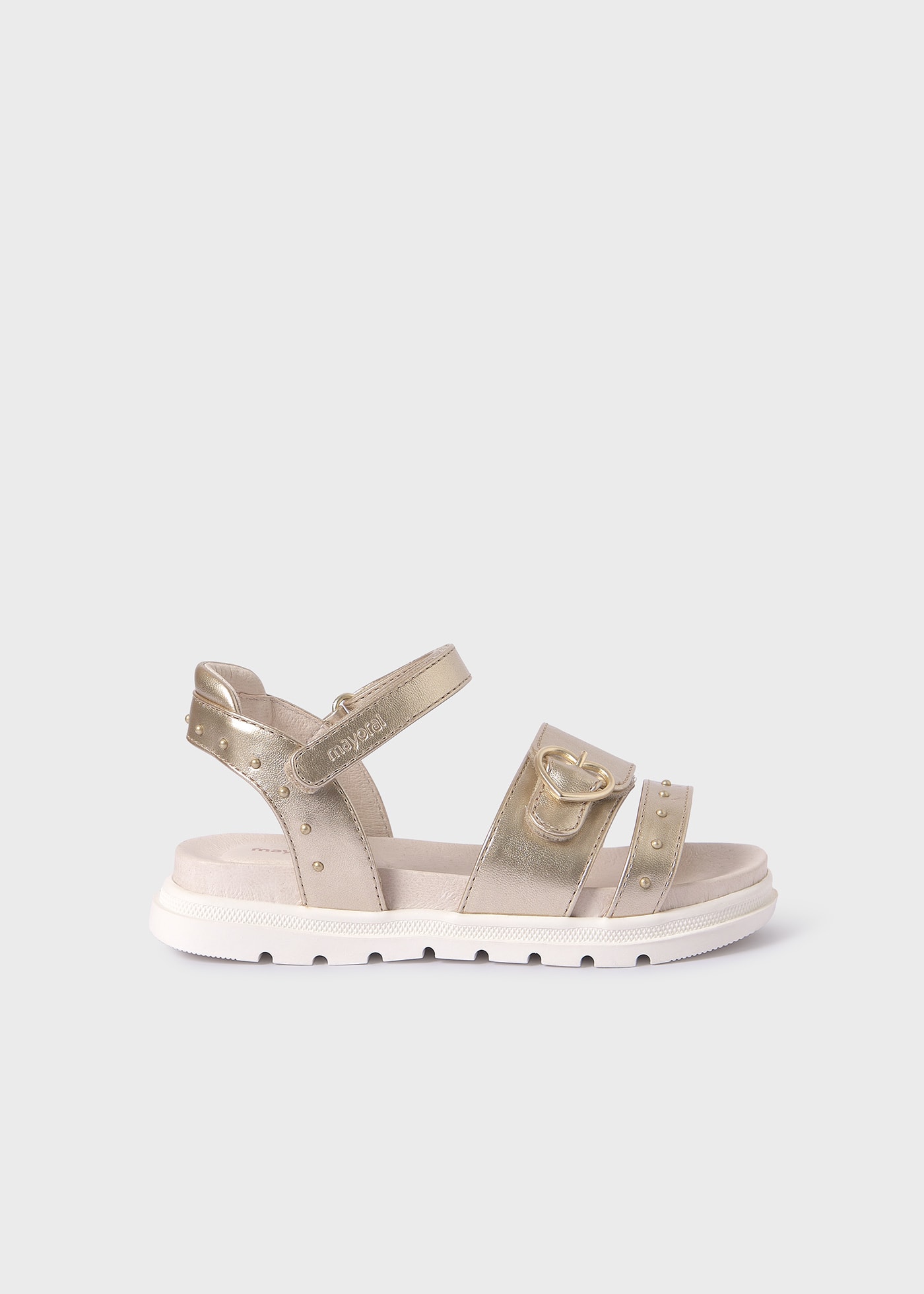 Girls studs sandals sustainable leather