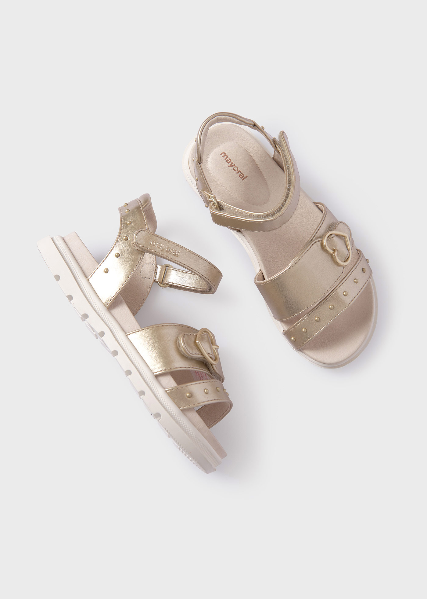 Girl Studded Sandals Sustainable Leather