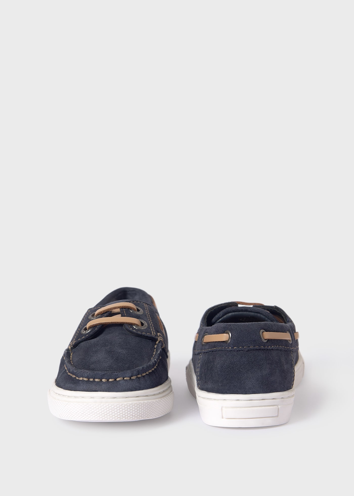 Boys leather boat shoes sustainable leather