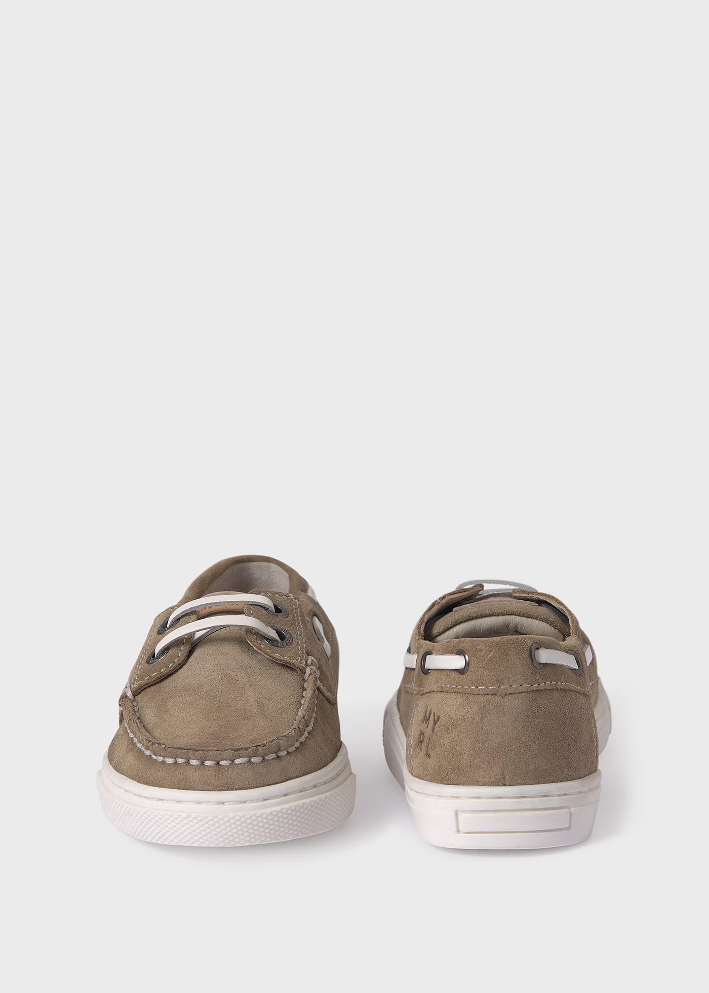 Boy Suede Boat Shoe Sustainable Leather