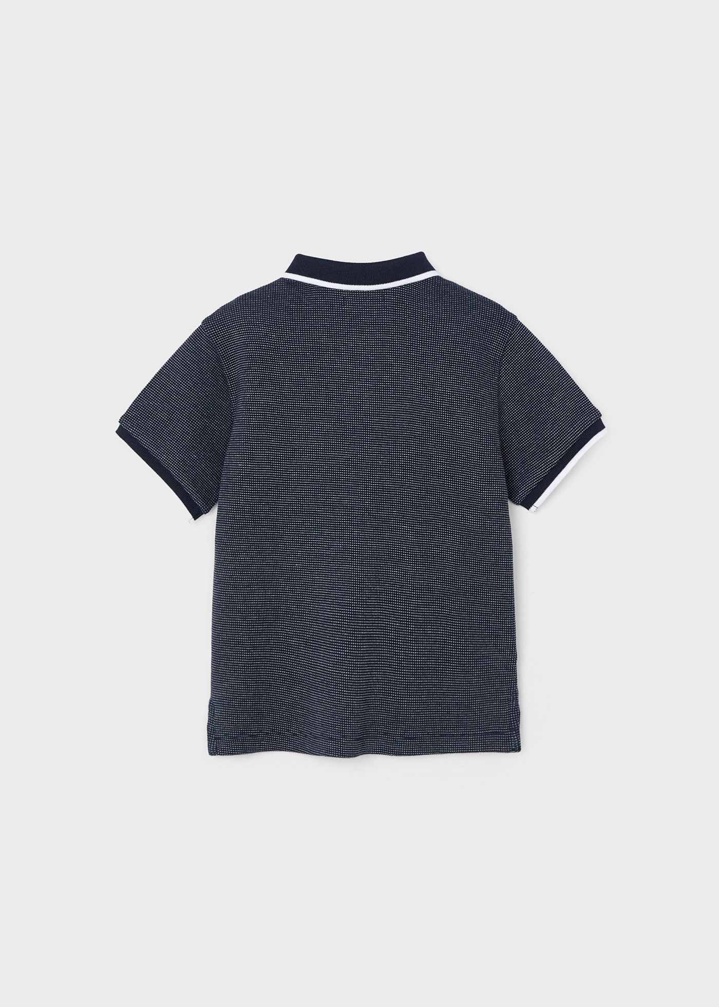 Поло тениска Better Cotton с двуцветна структура за момче