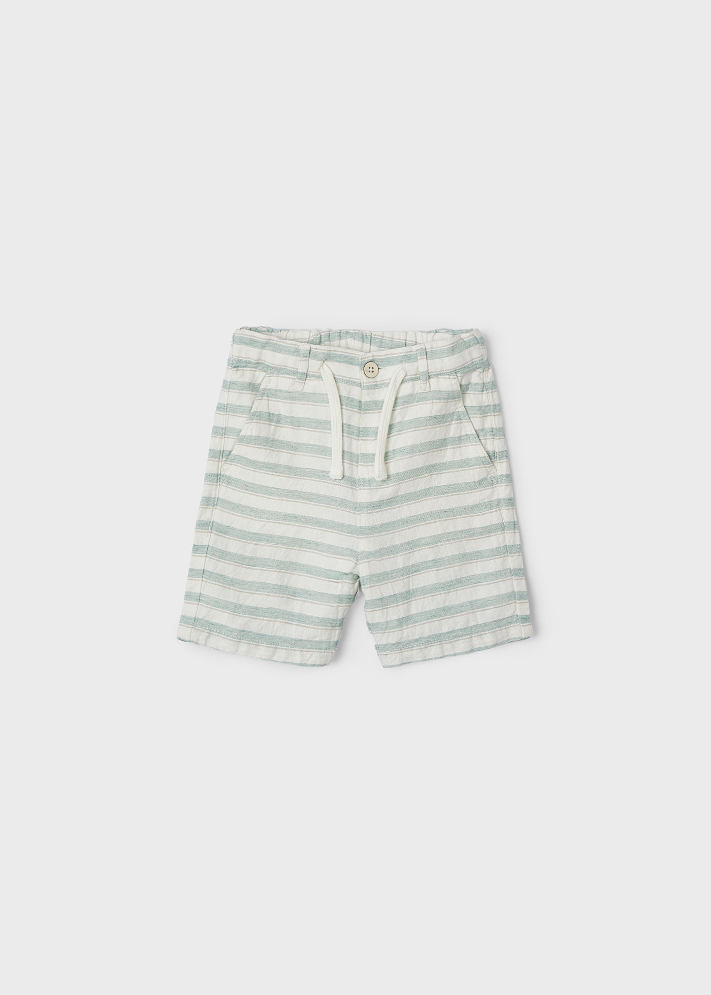 Boy Striped Bermuda Linen Shorts