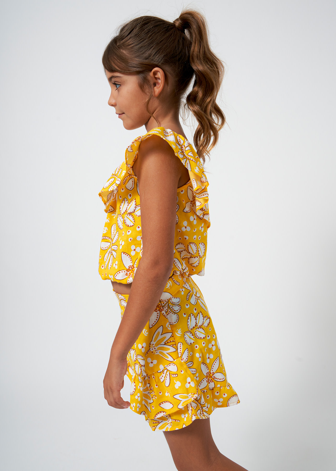 Tops estampado volante chica