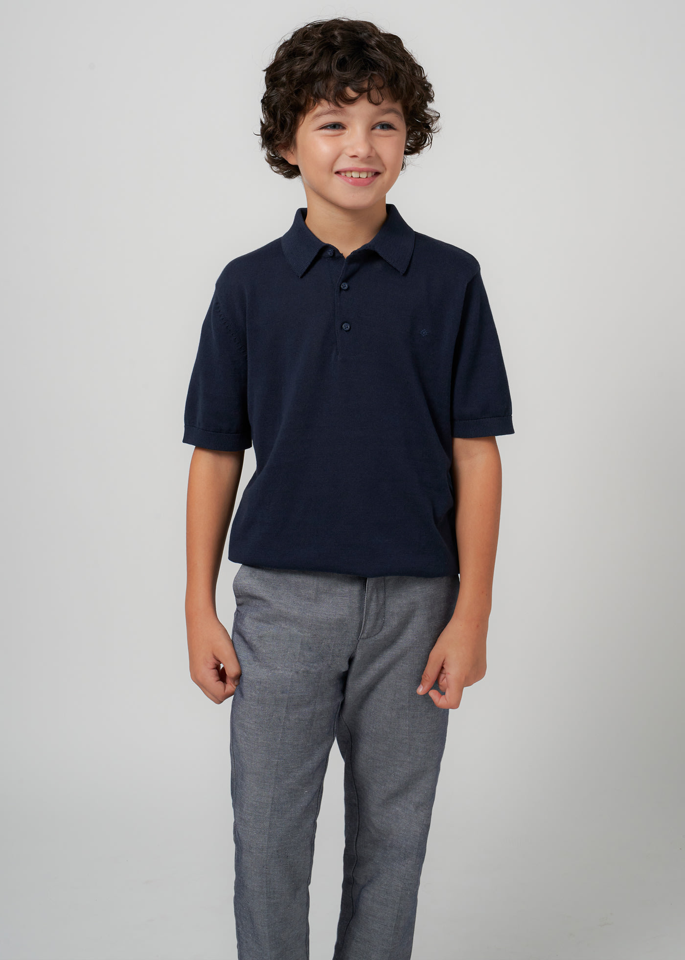 Boys navy polo hotsell