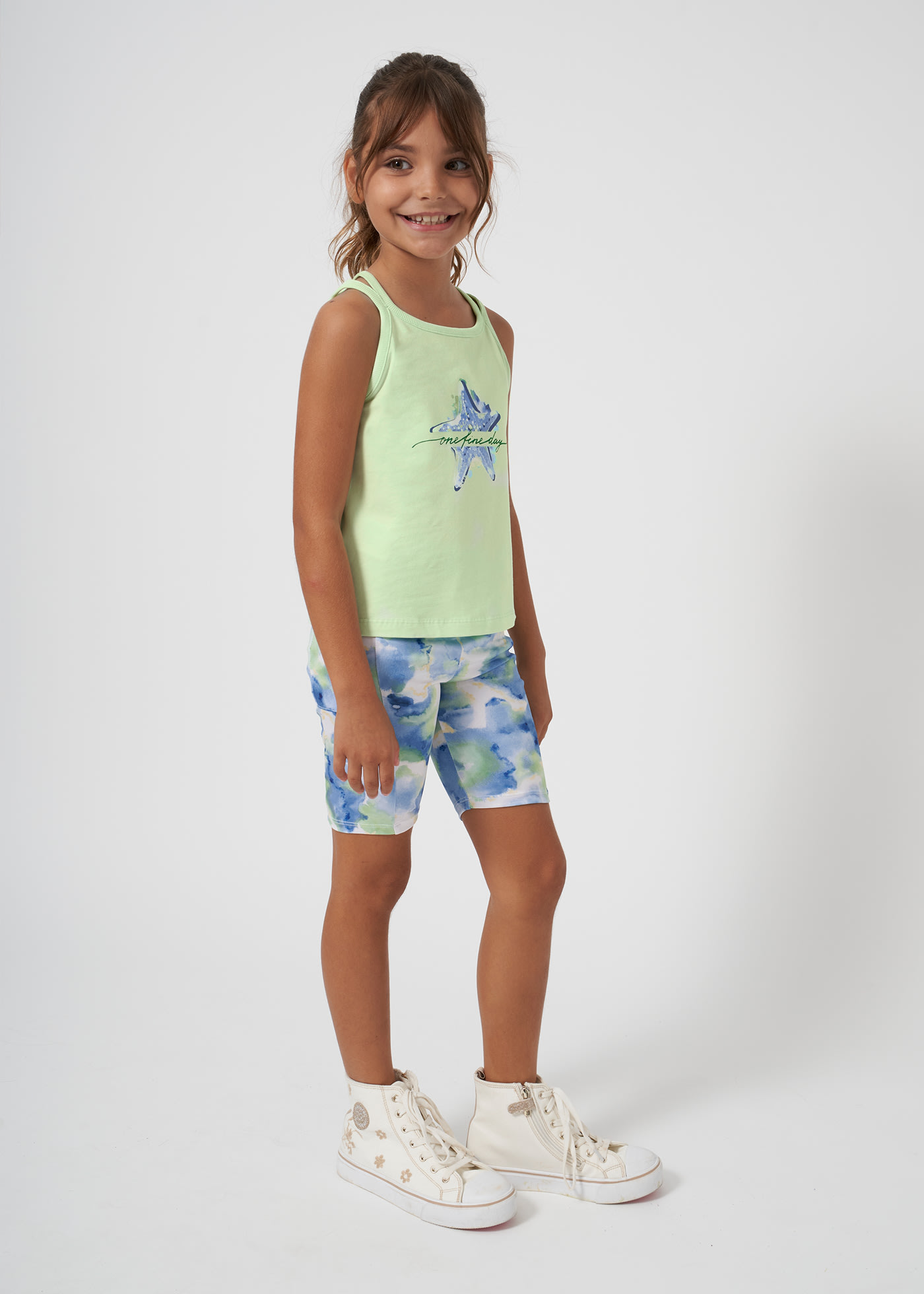 Legging cycliste fille Menthe Mayoral