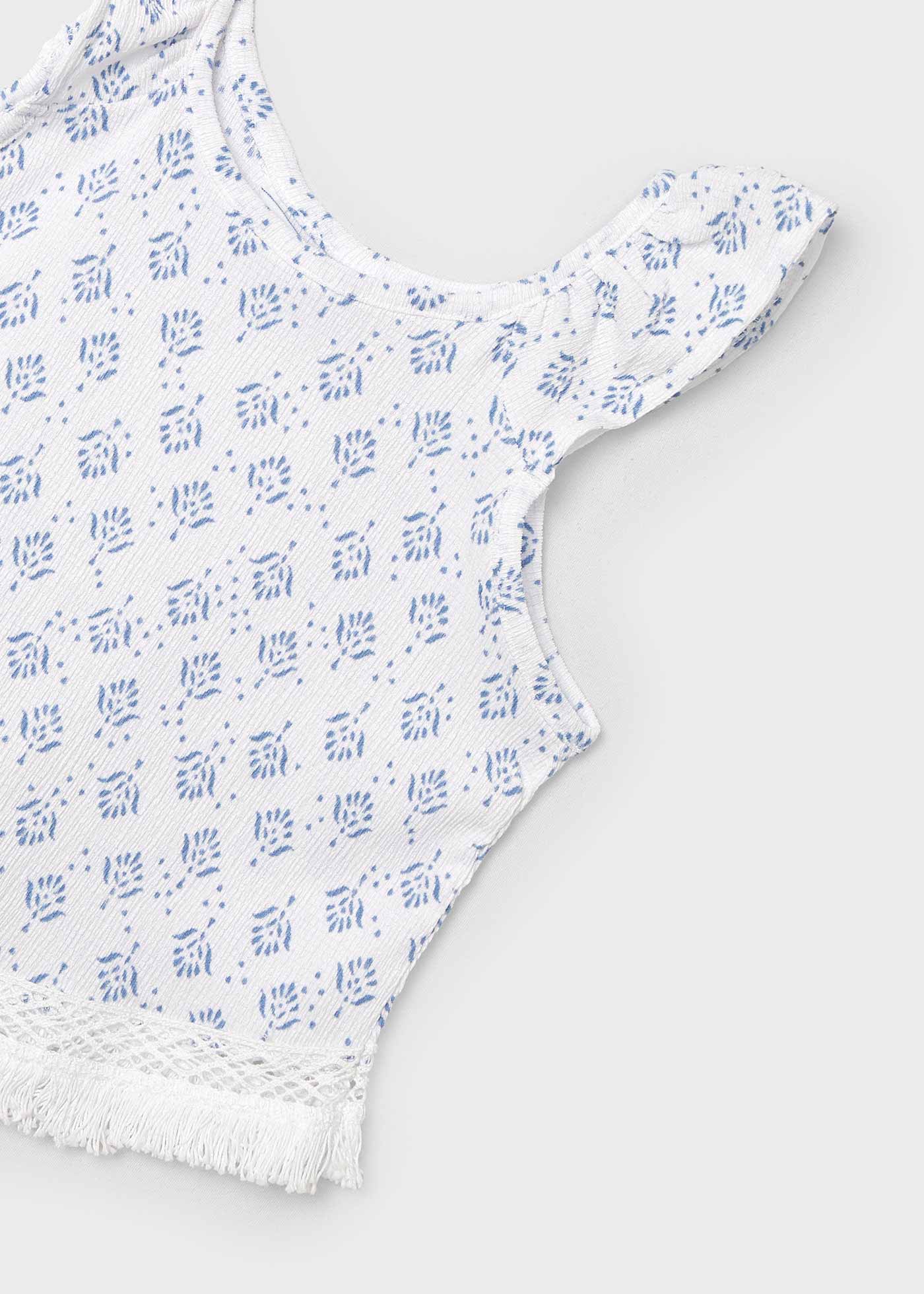Girls printed jacquard t-shirt