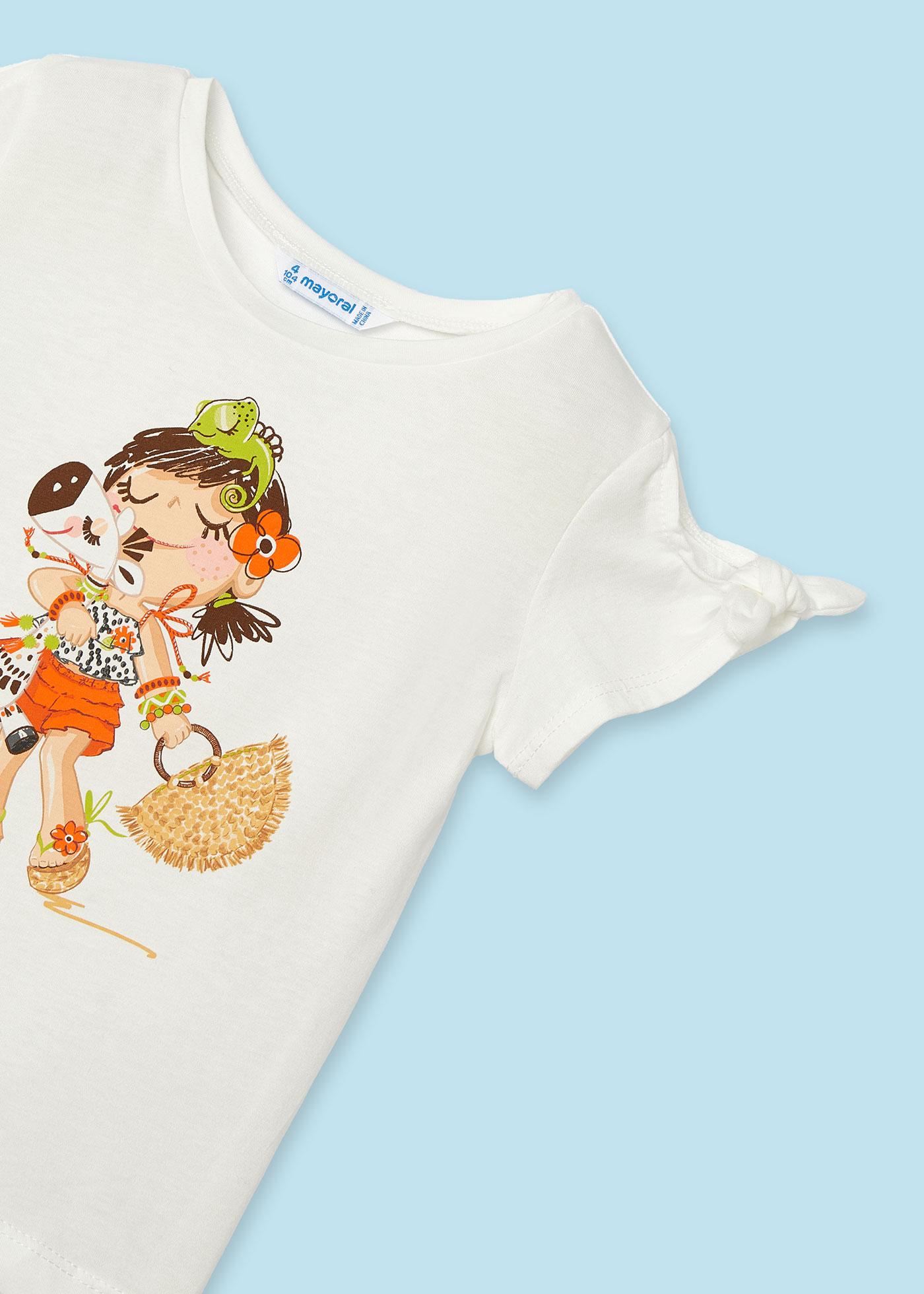Completo 2 pezzi pantaloncino volant bambina