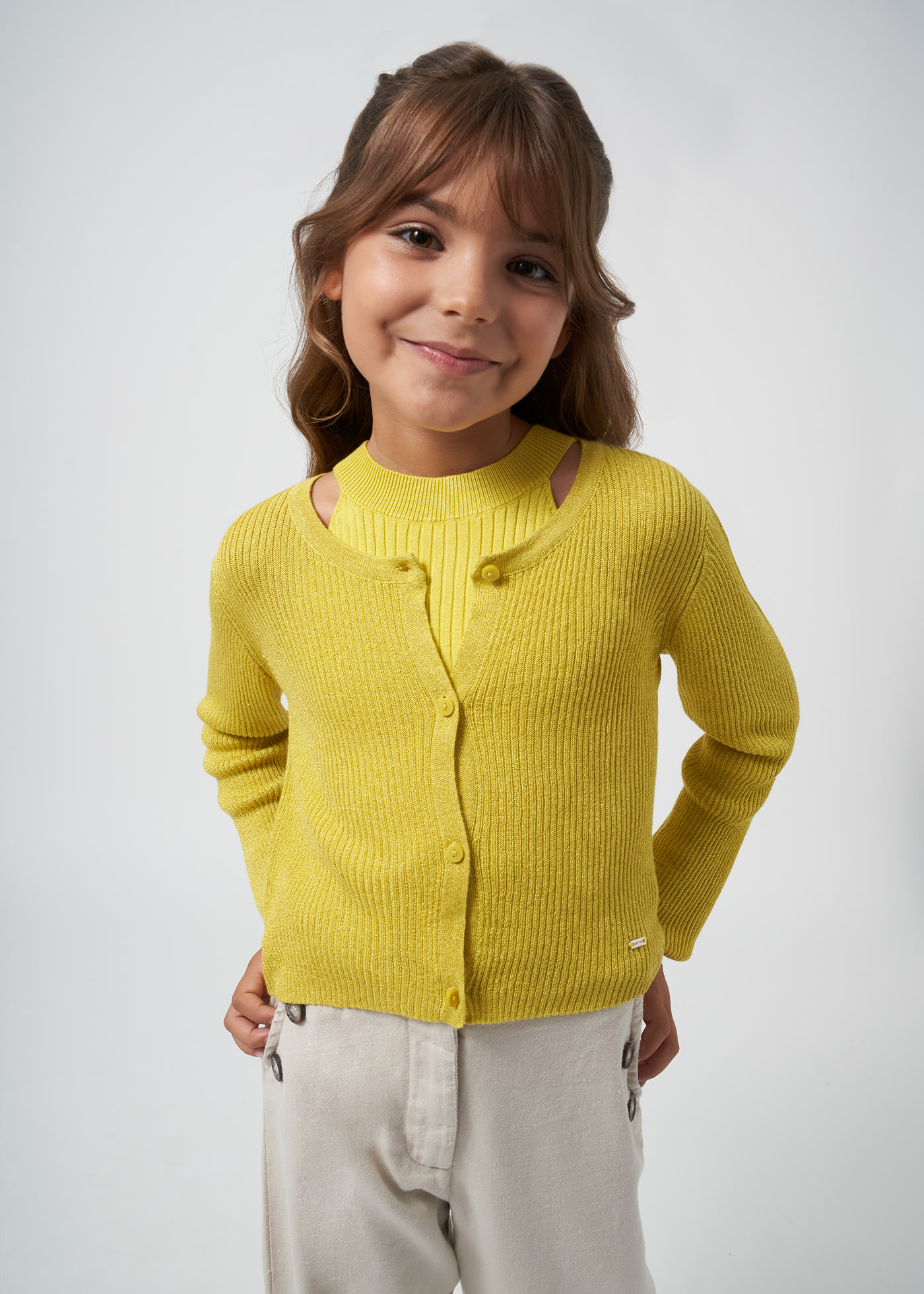 Girls knit cardigan LENZING™ ECOVERO™ Viscose