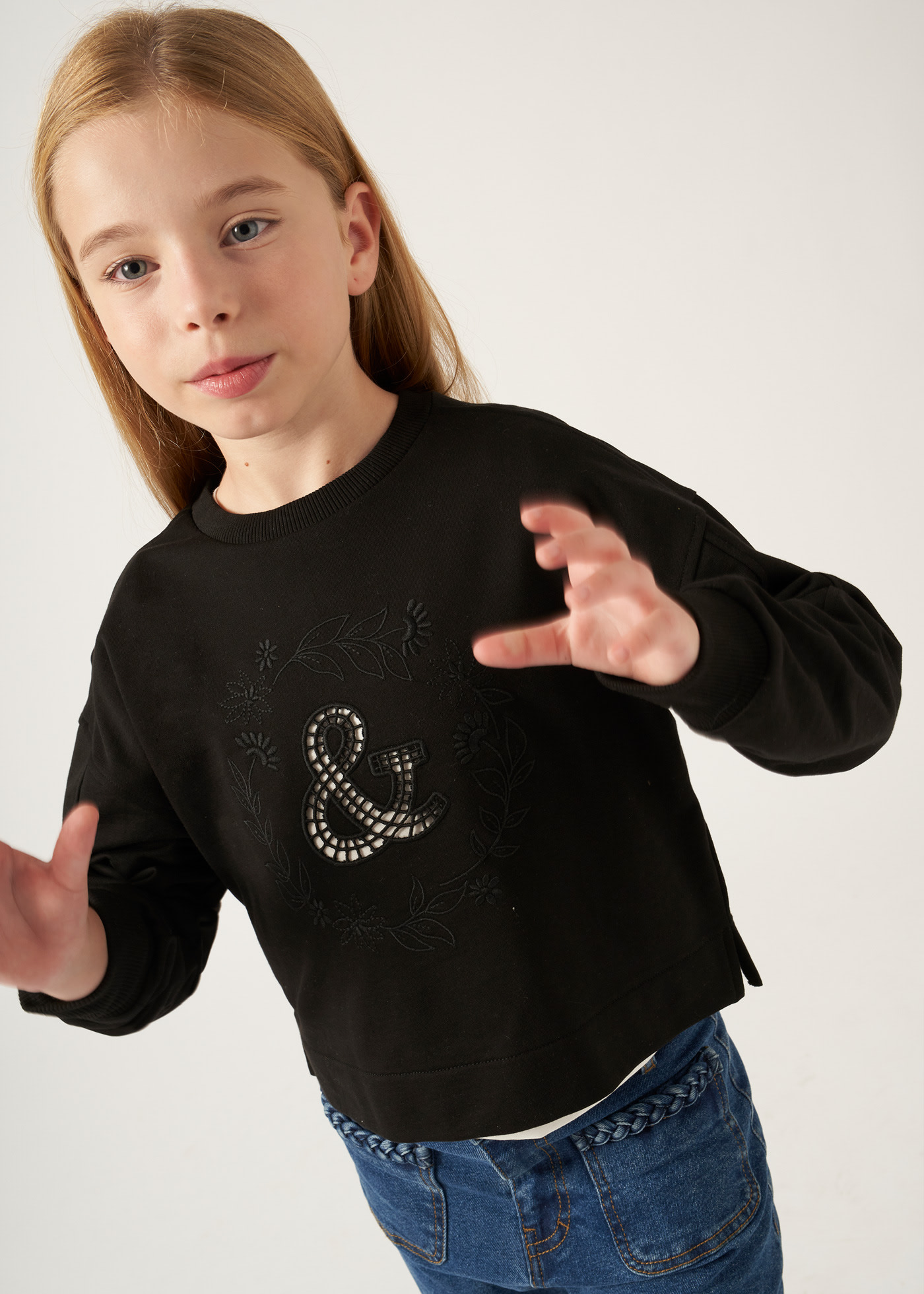 Sweatshirt ¨überschnittene Schulter Teenager Mädchen