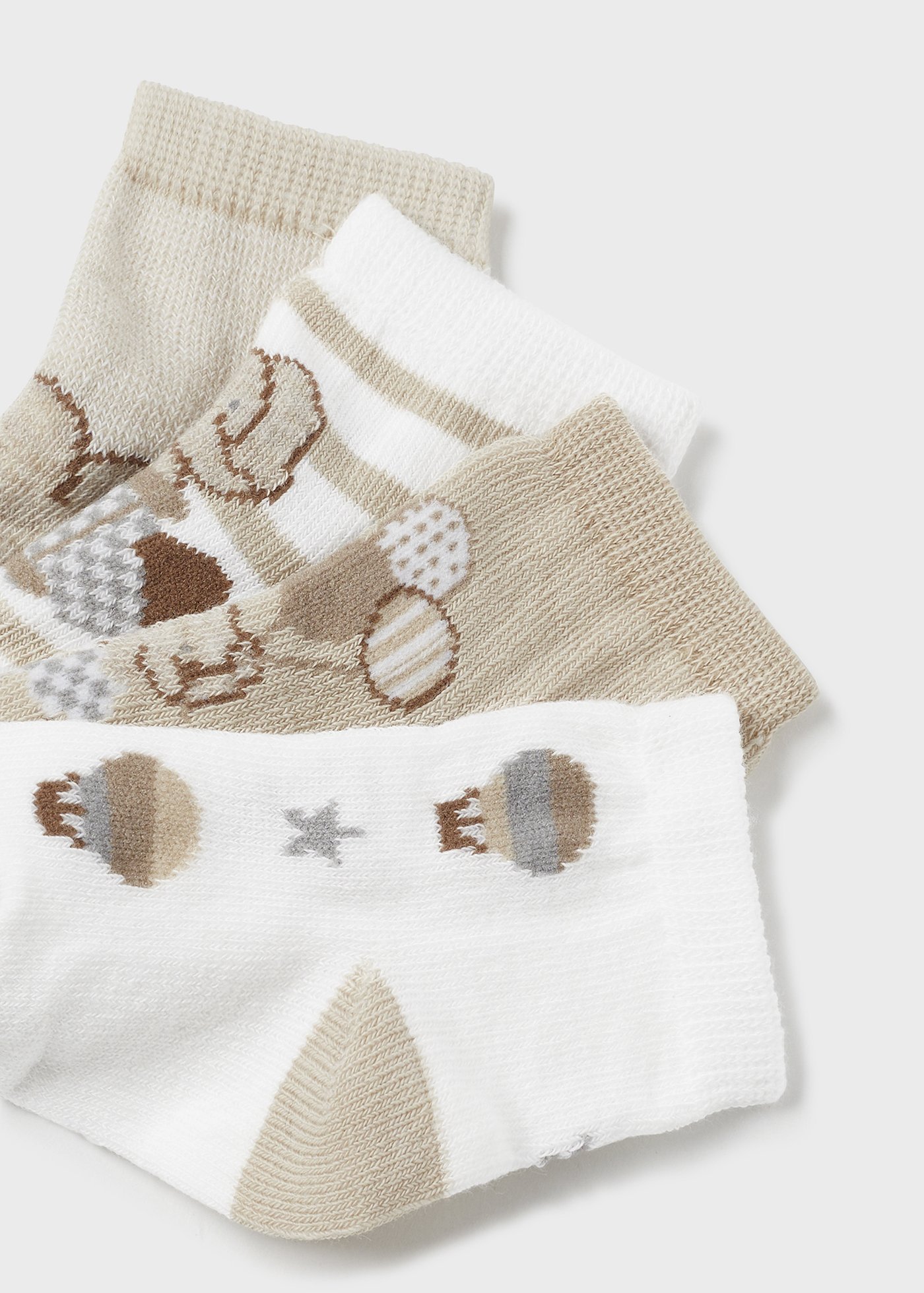 Set 4 calcetines algodón orgánico recién nacido
