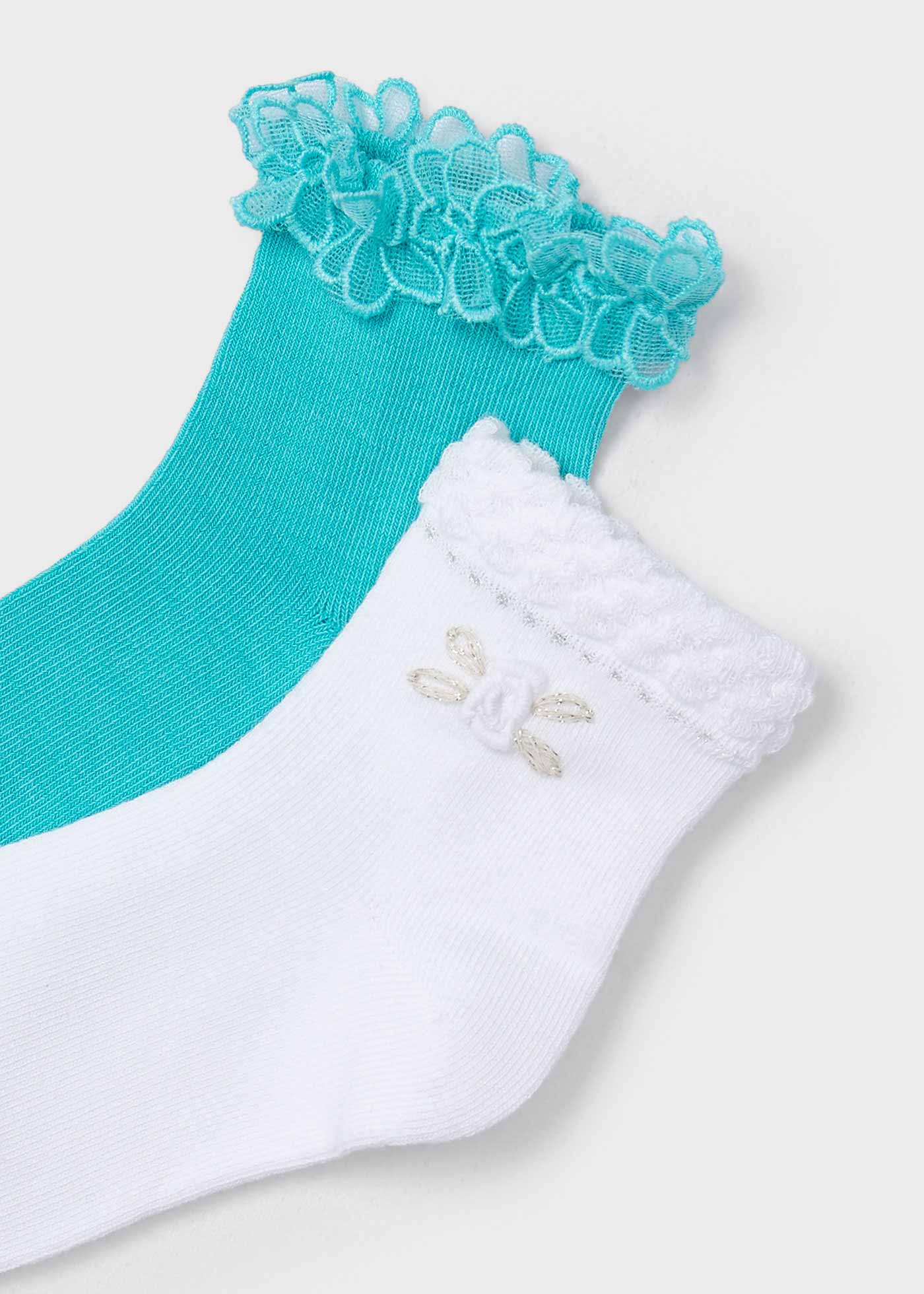 Комплект 2 чифта чорапи от органичен памук за момиче