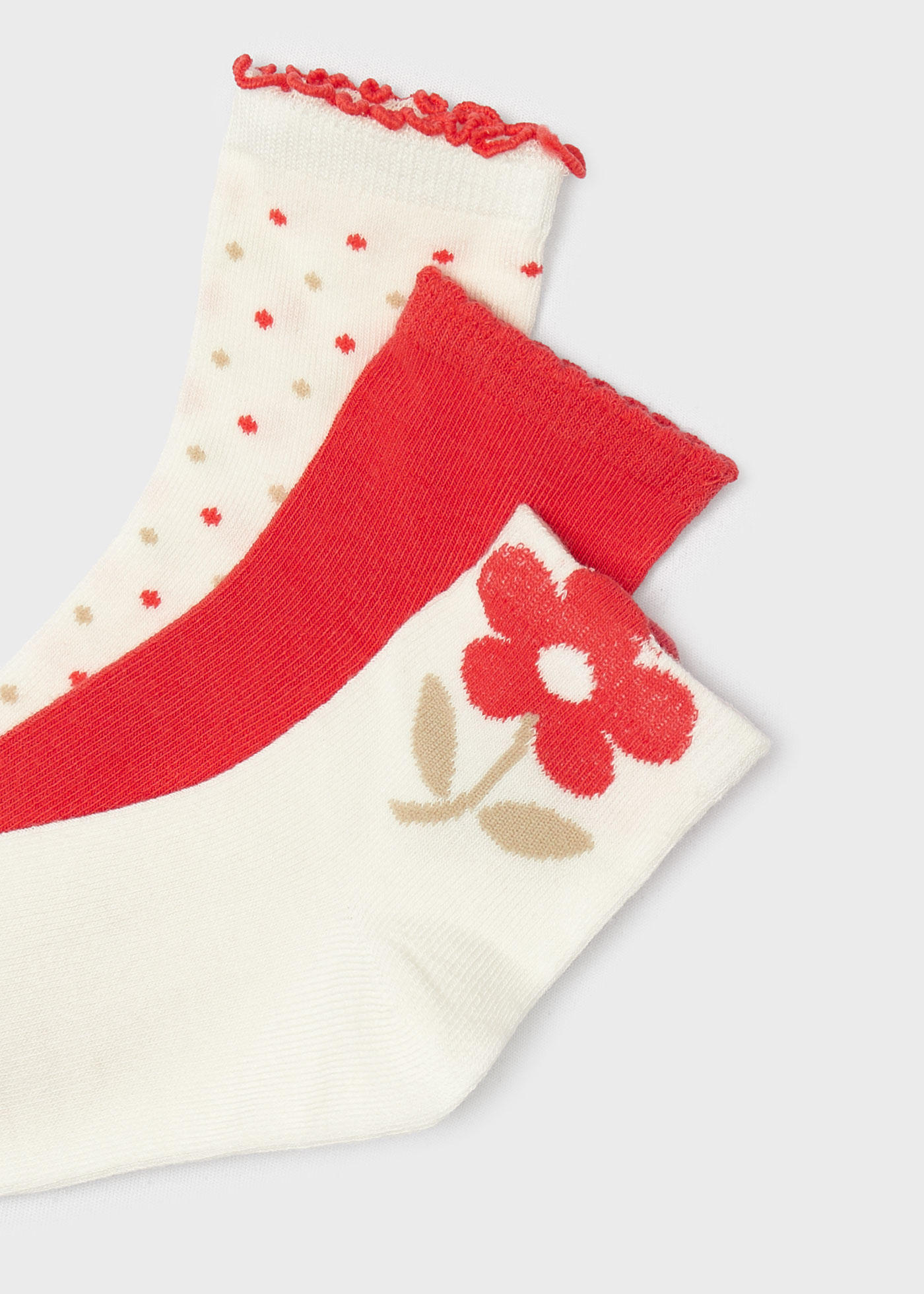 Комплект 3 чифта чорапи от органичен памук за момиче