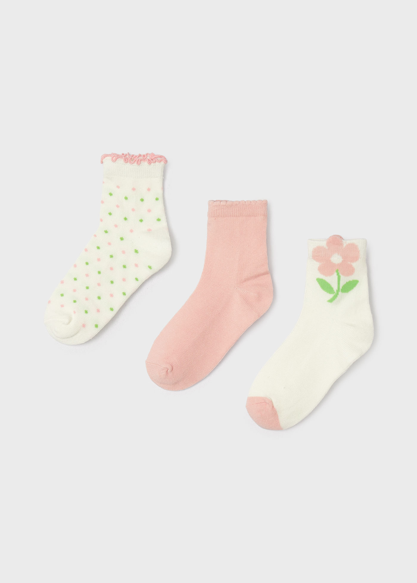 Girl Set of 3 Socks Organic Cotton