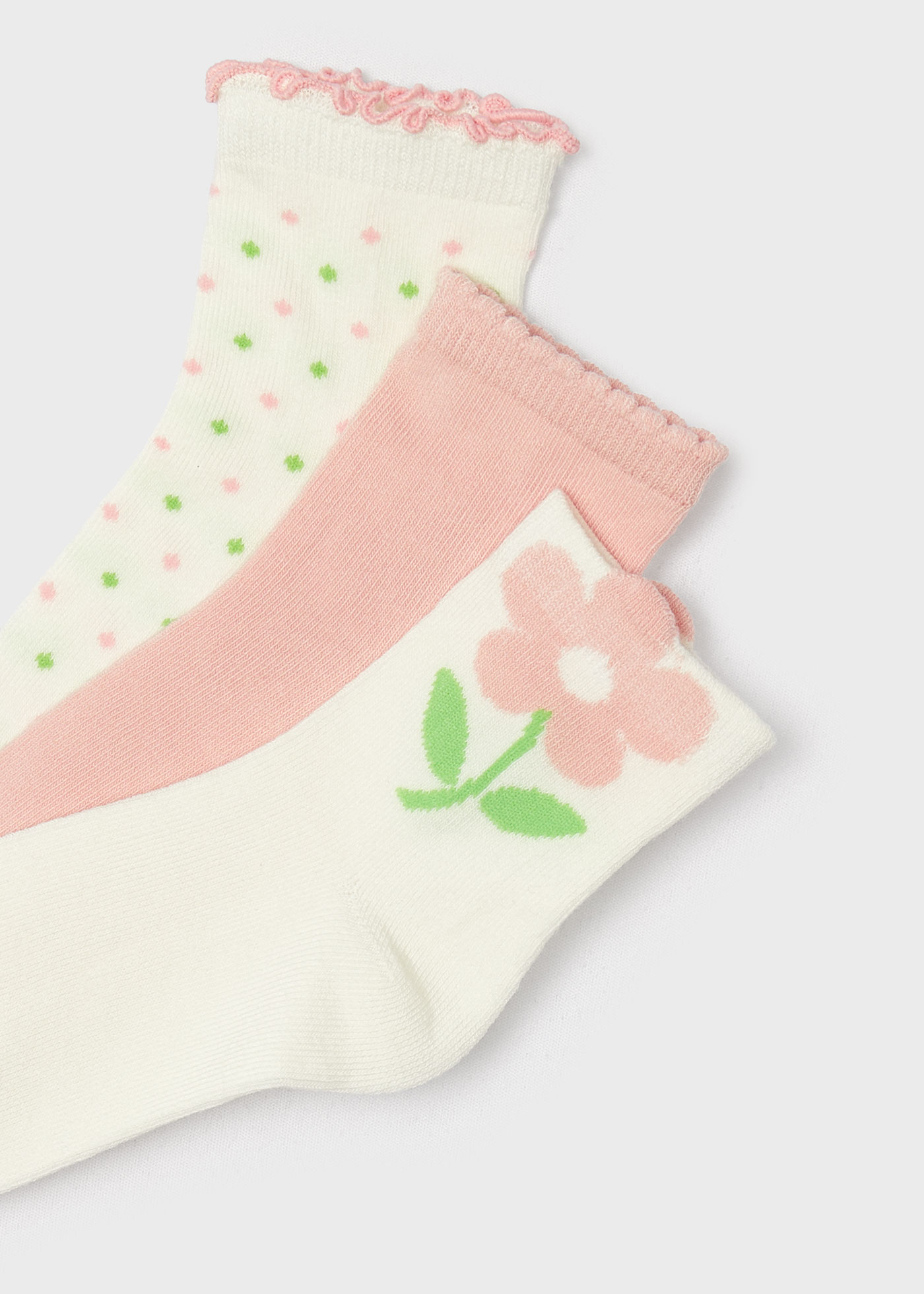 Set 3 calze corte cotone organico bambina