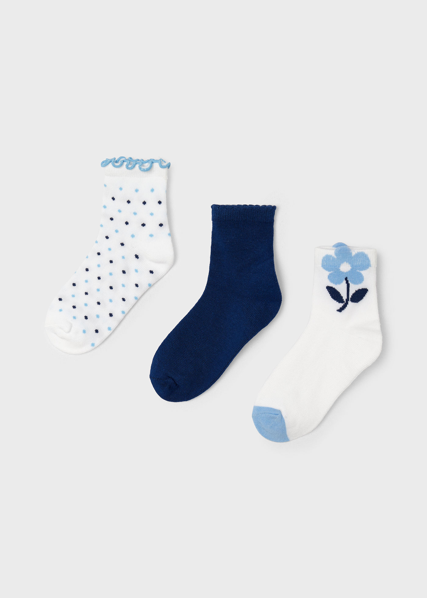 Комплект 3 чифта чорапи от органичен памук за момиче
