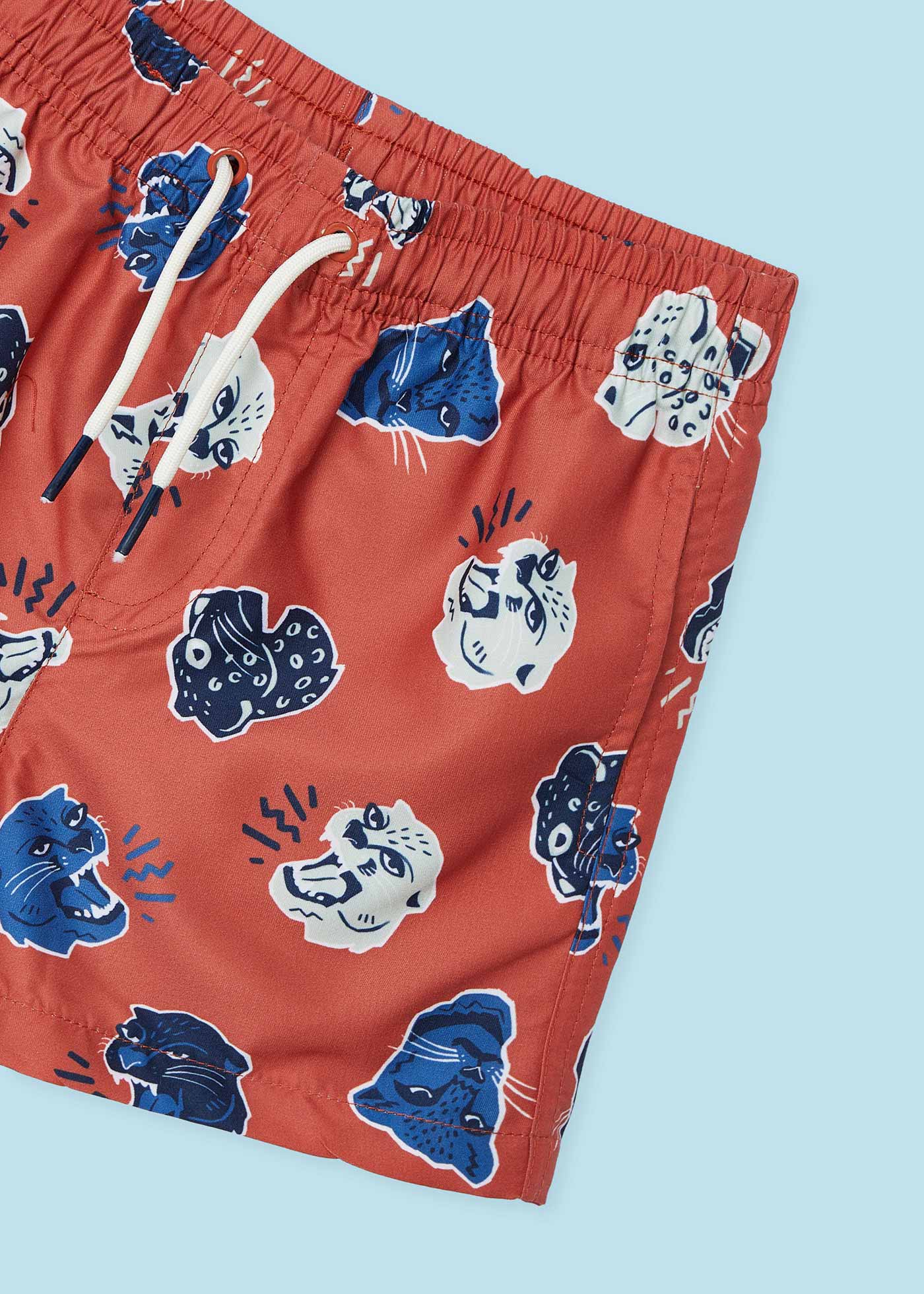 Boys swim trunks animals print recycled polyester