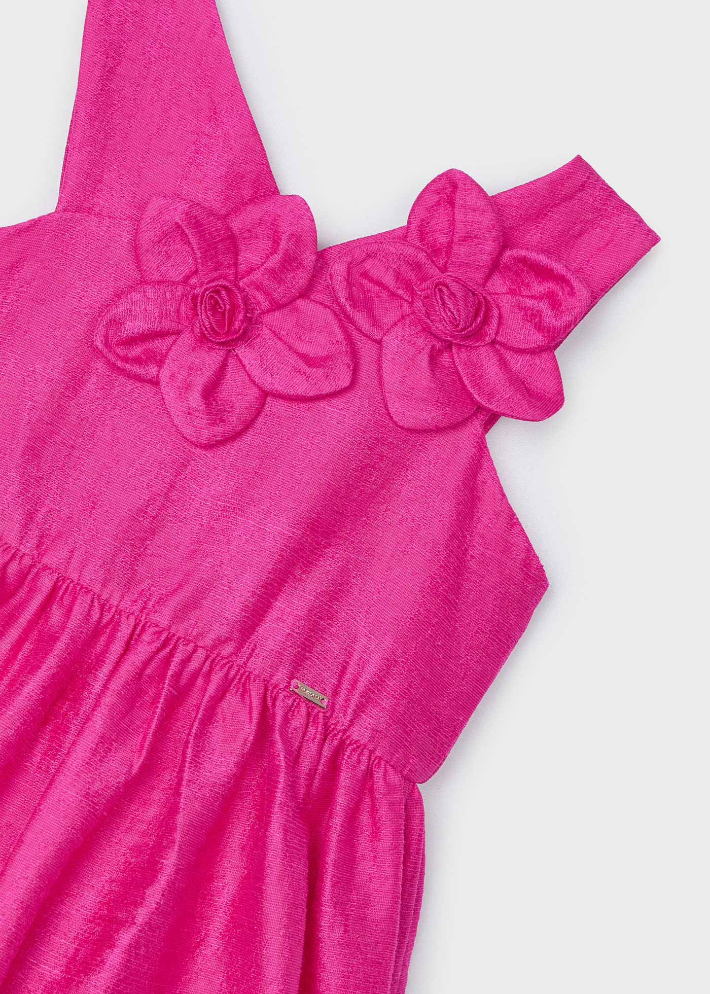 Rochie flori in relief in fetita