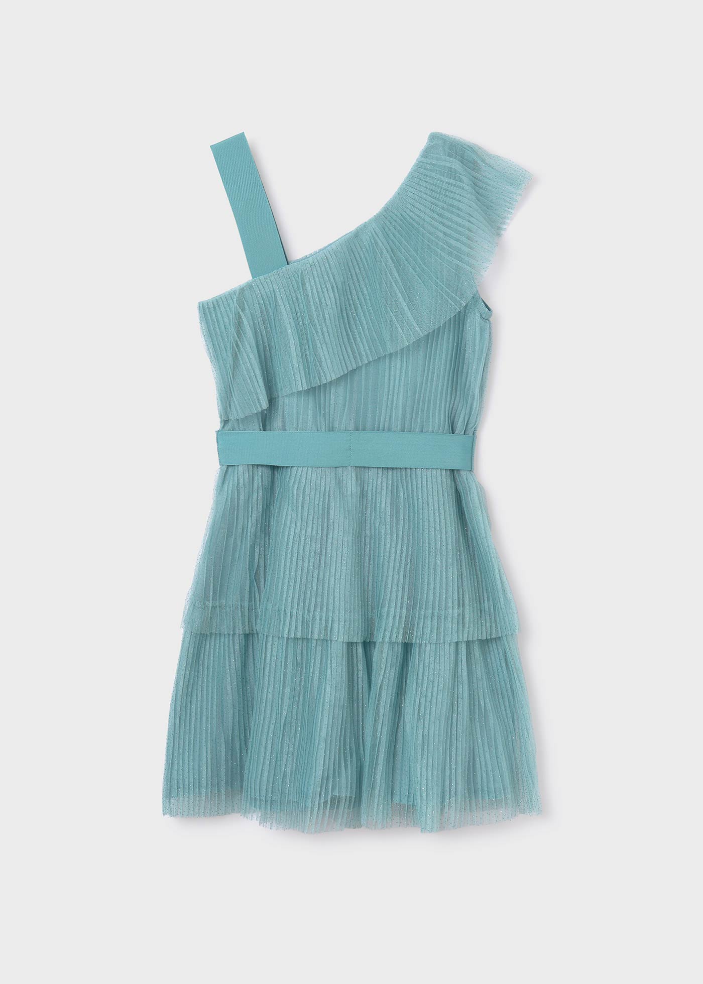 Vestito plissettato asimmetrico ragazza