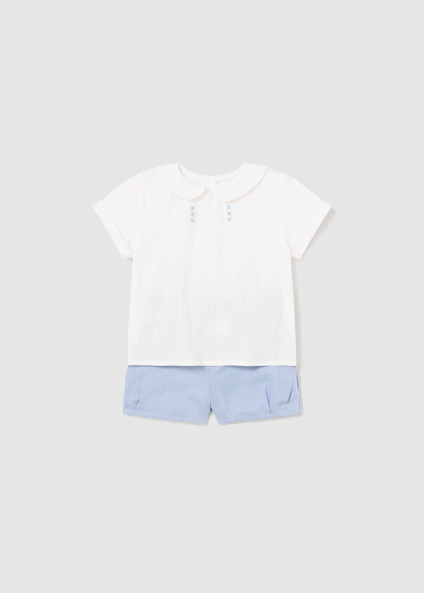 Completo 2 pezzi cerimonia lino neonato