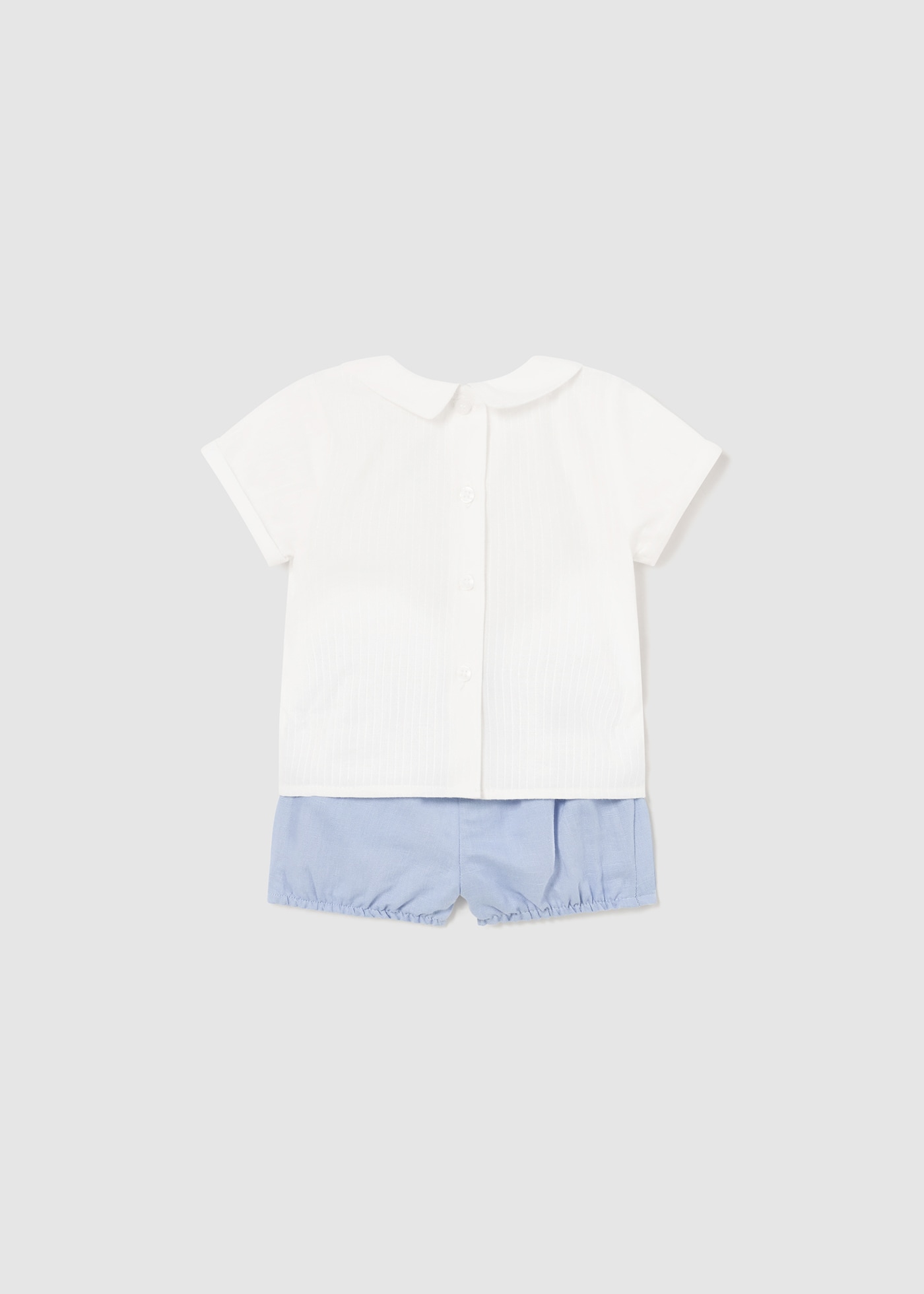 Completo 2 pezzi cerimonia lino neonato