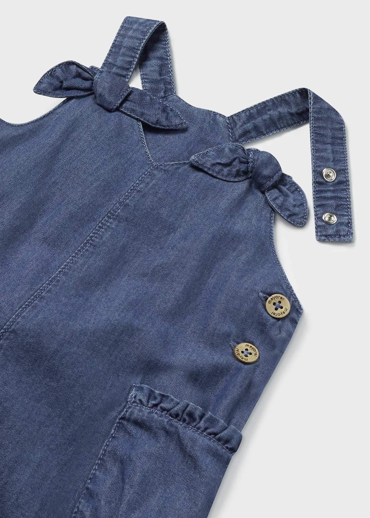 Tuta jeans volant Better Cotton neonata