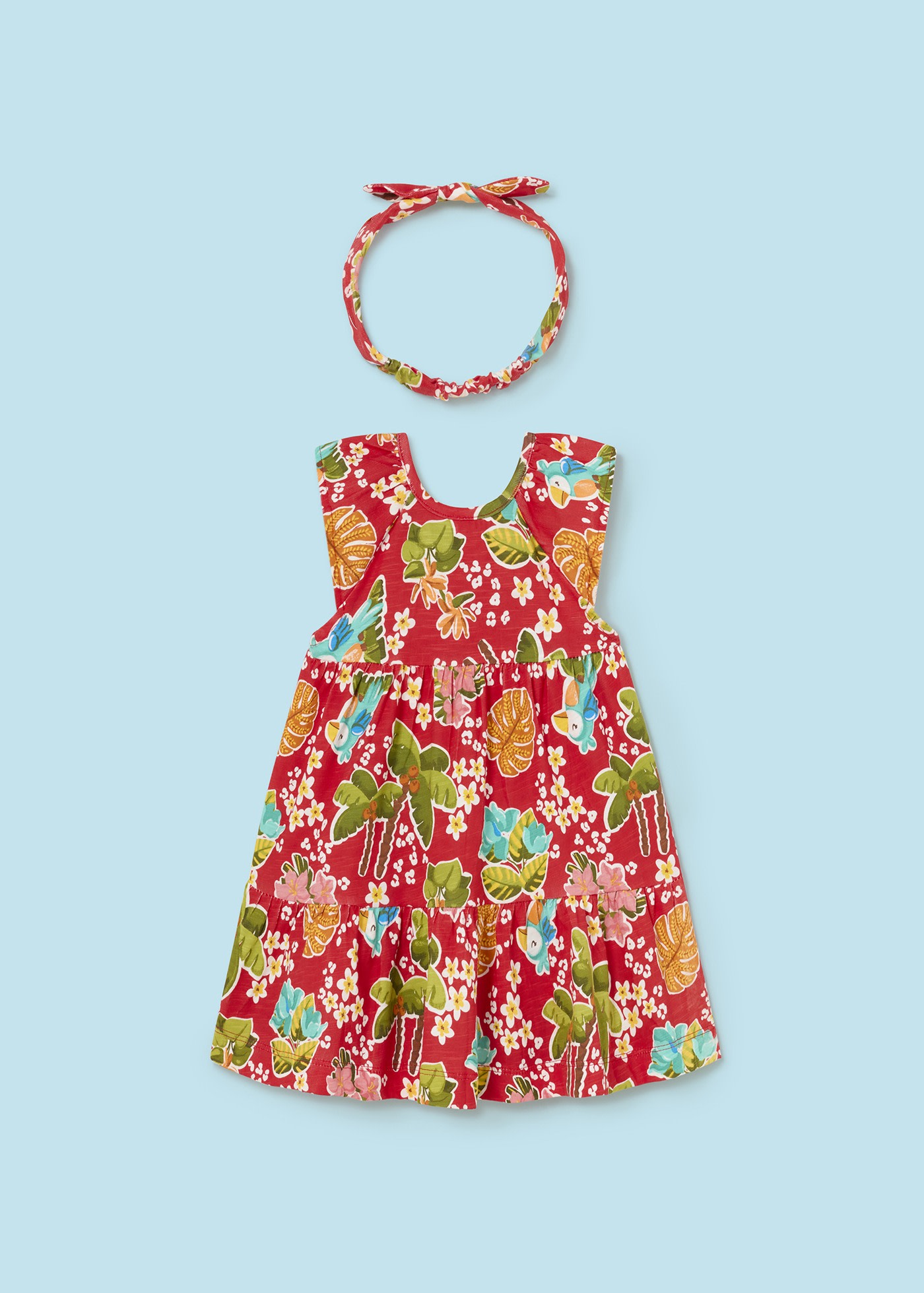Baby printed dress with headband Better Cotton