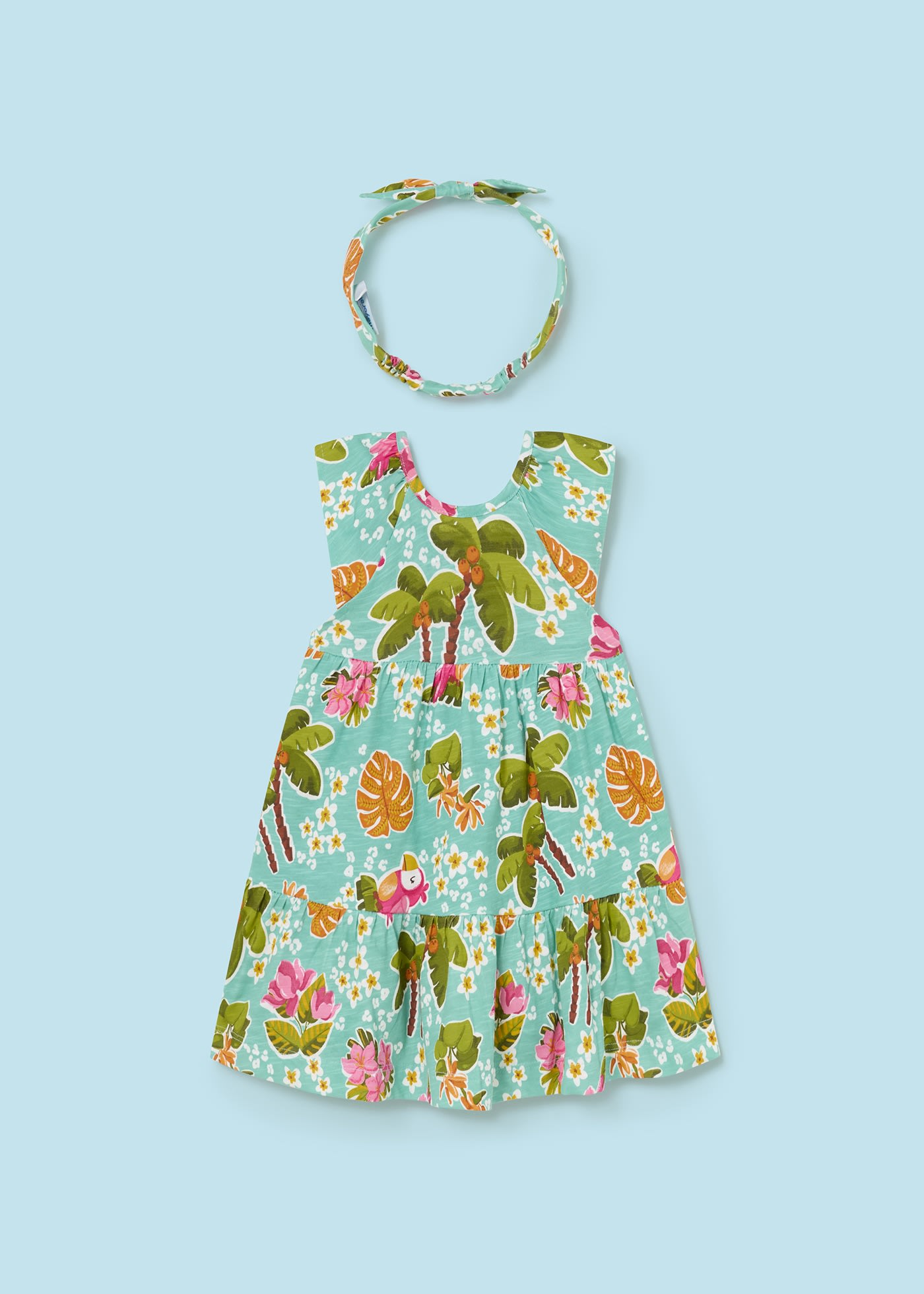 Baby printed dress with headband Better Cotton