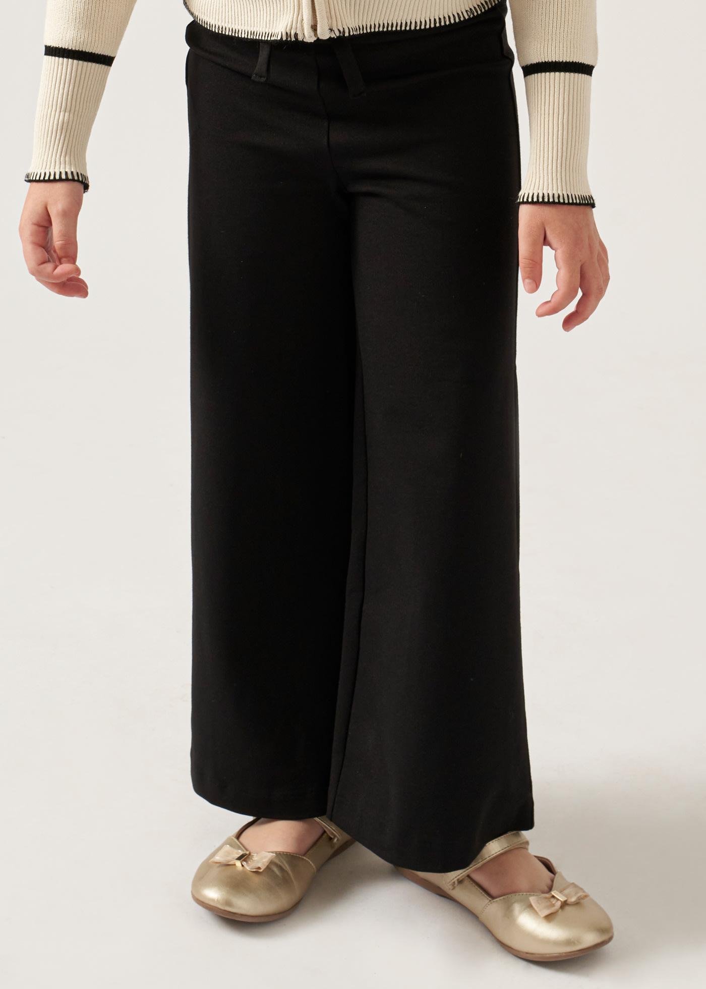 Girl Cropped Ponte Roma Trousers