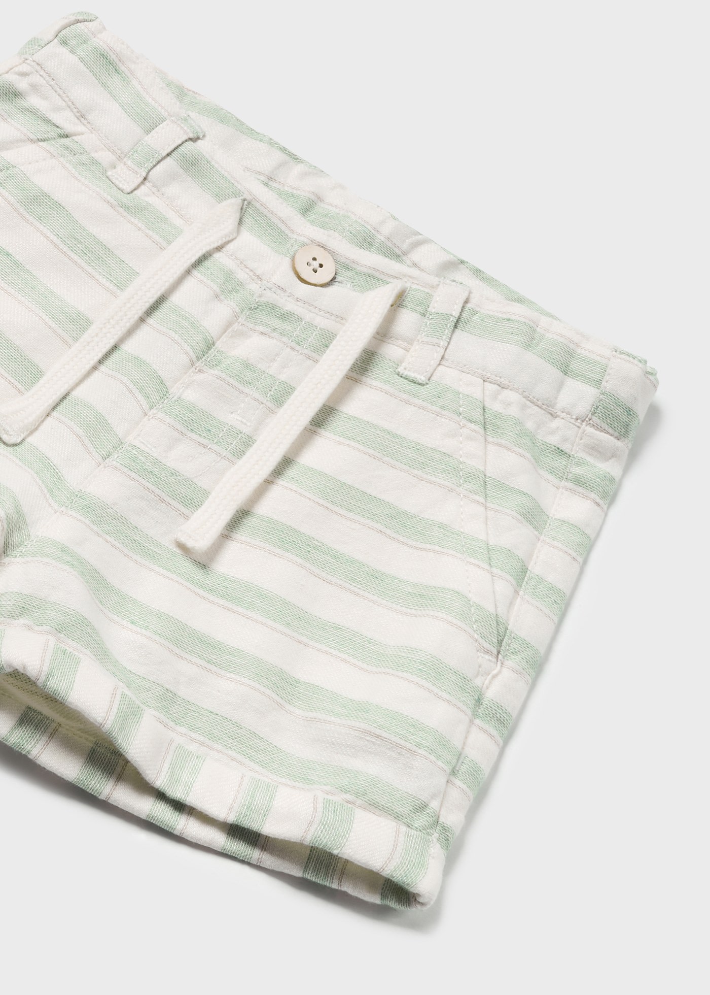 Baby Striped Bermuda Linen Shorts