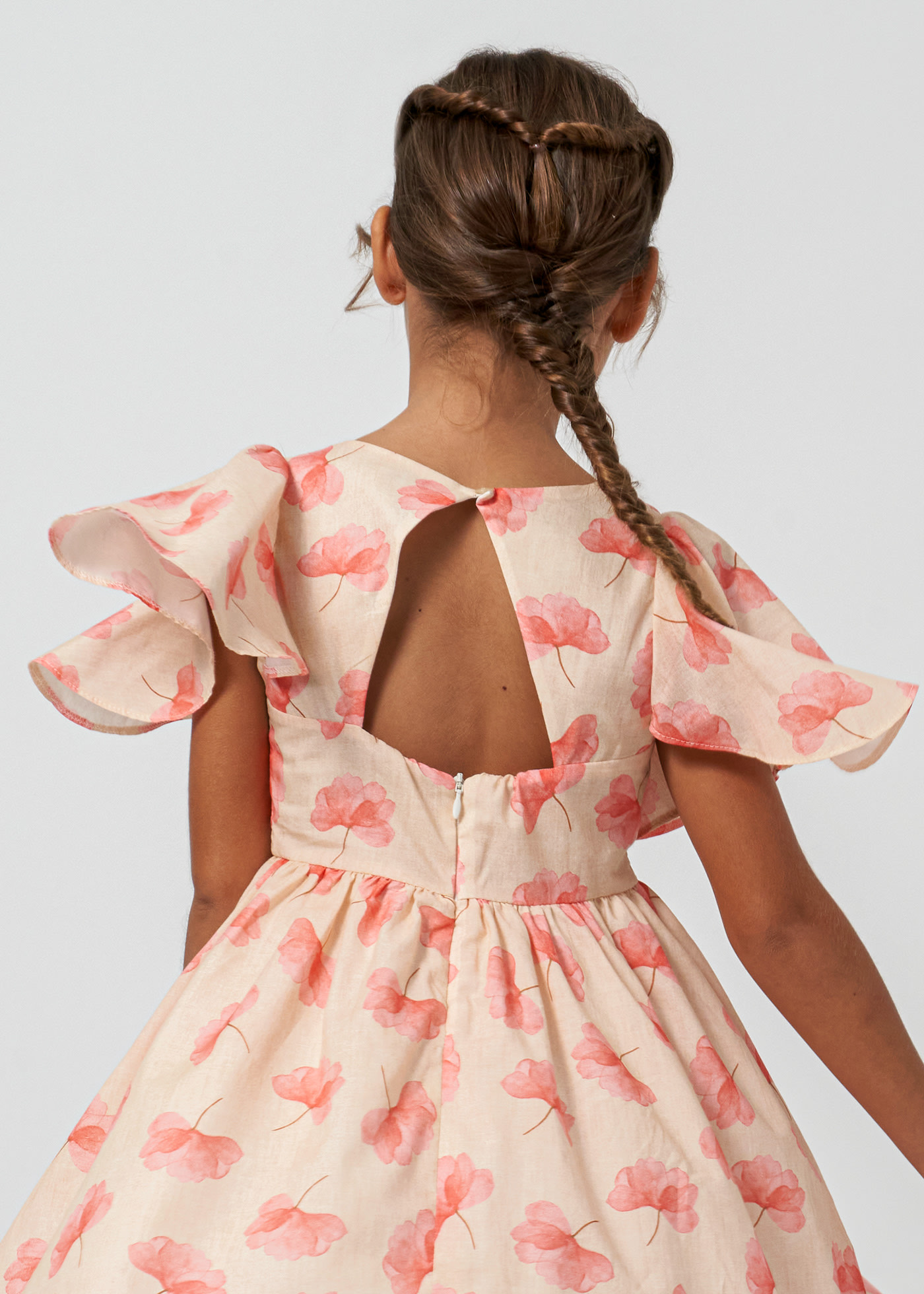 Girl Print Cotton Batiste Dress