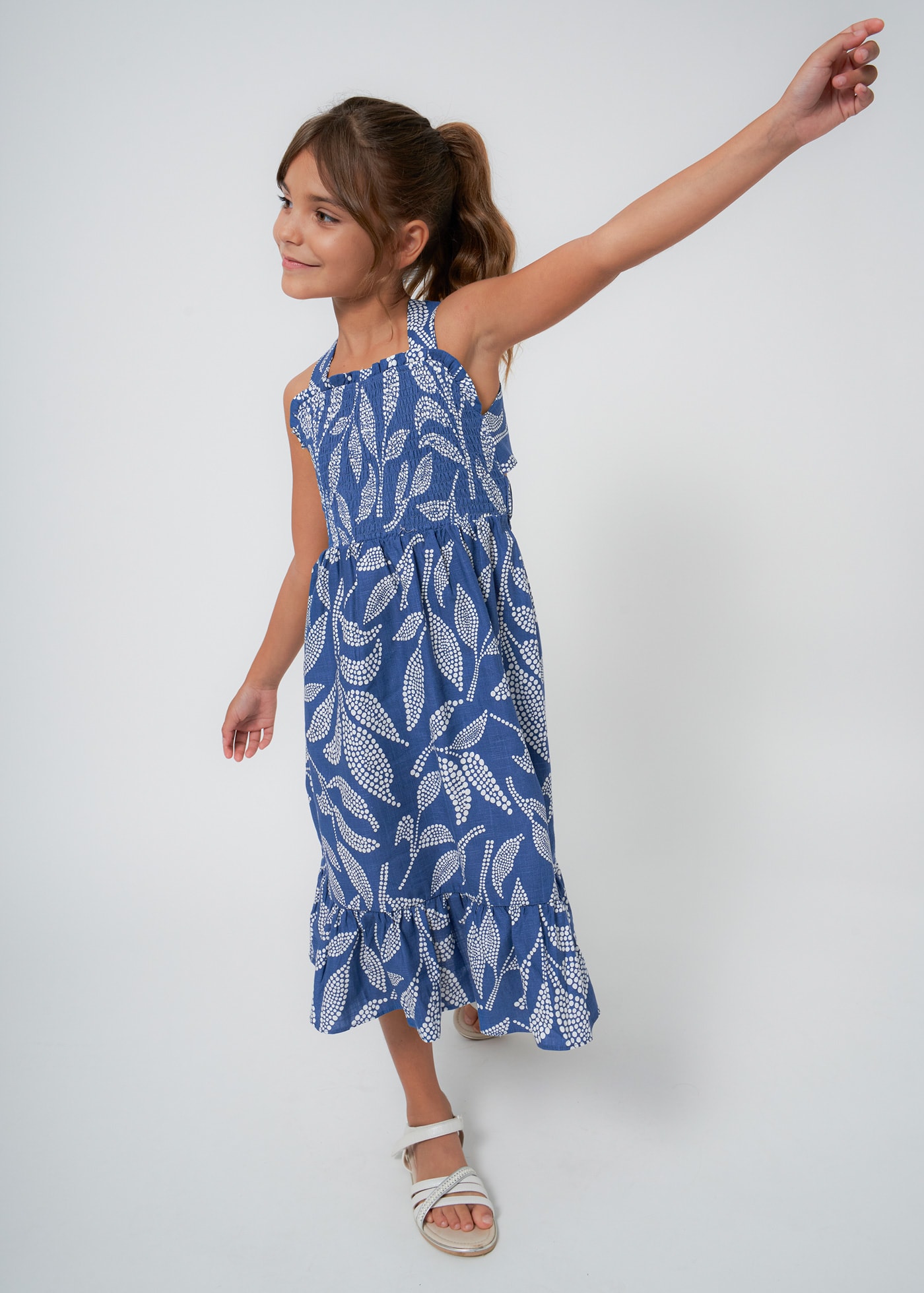 Girls printed midi dress