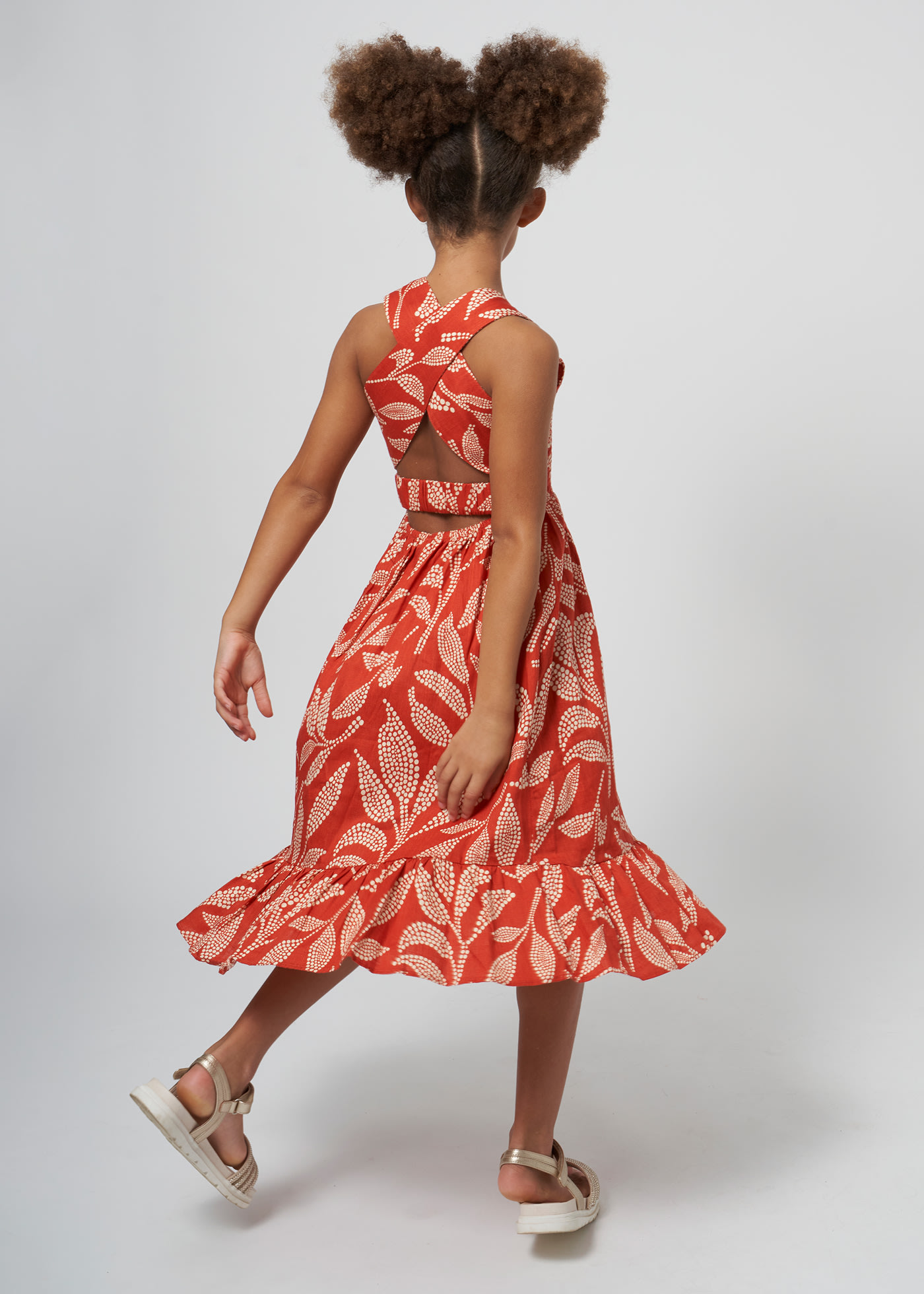 Girl Print Midi Dress