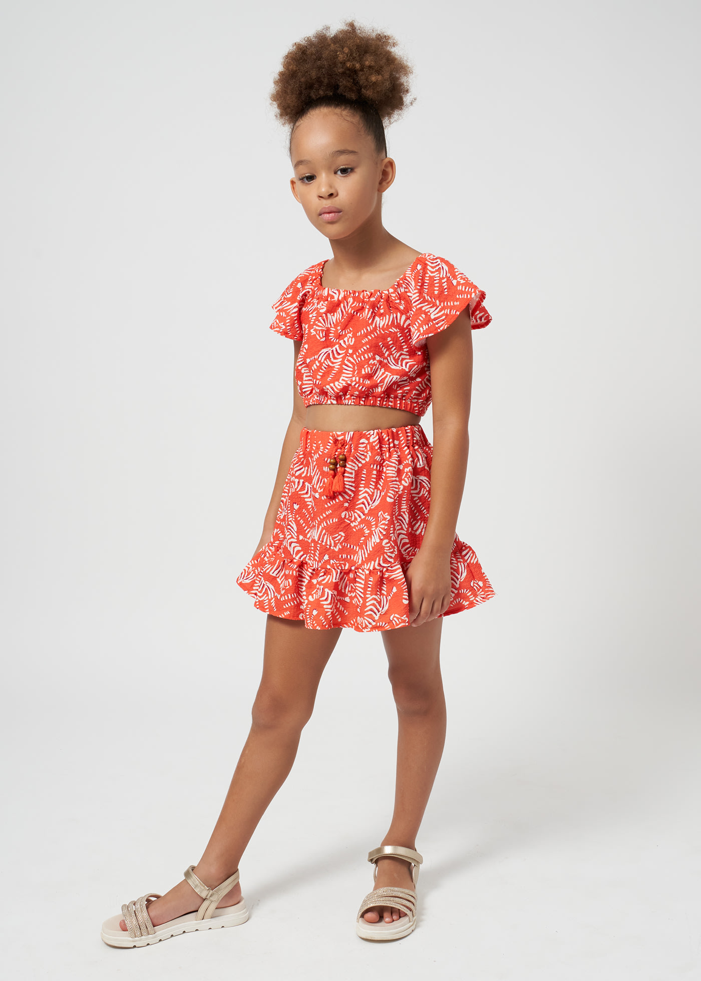 Ensemble 2 pièces top et jupe fille