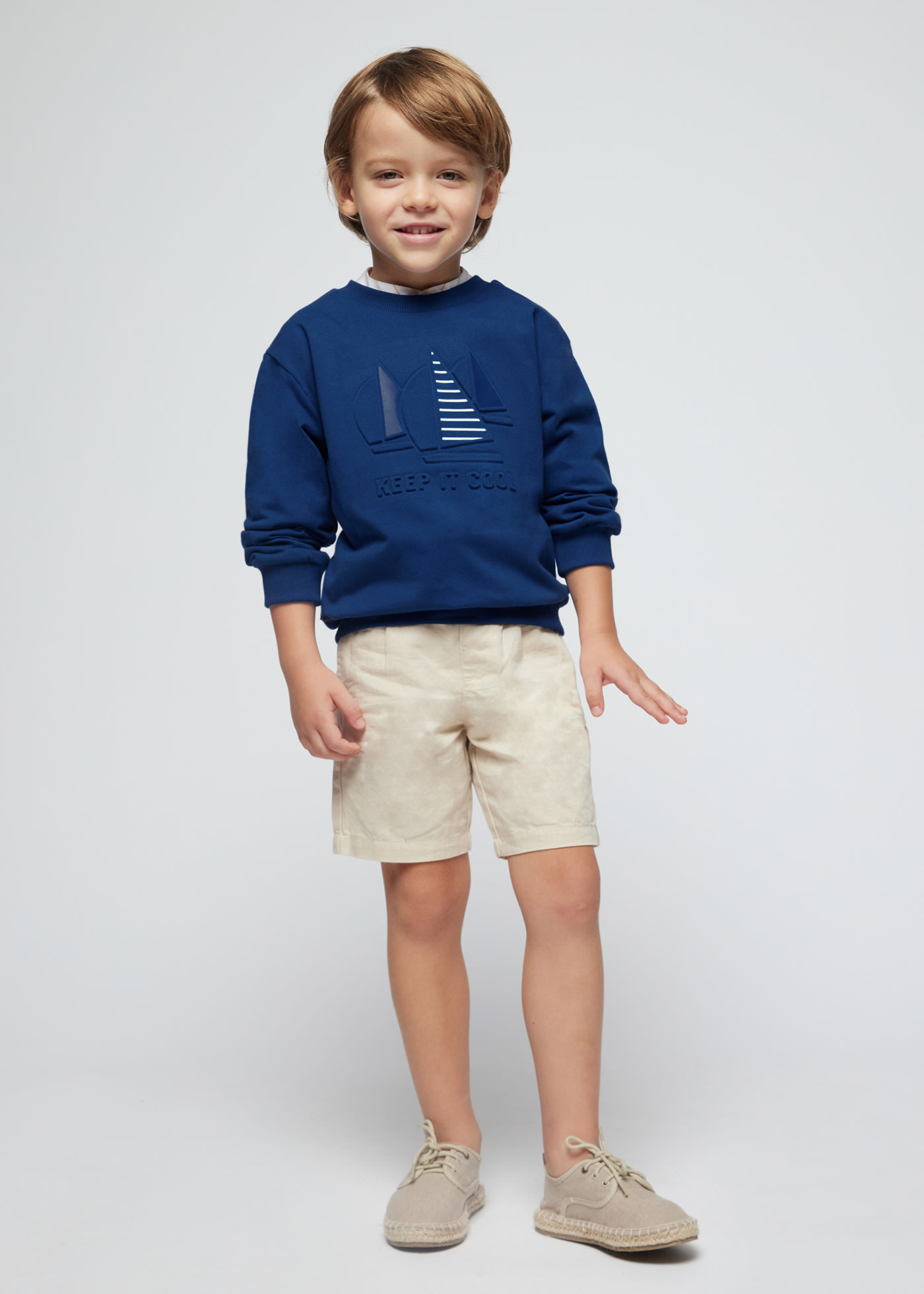 Boy Sweatshirt with Embossed Motif