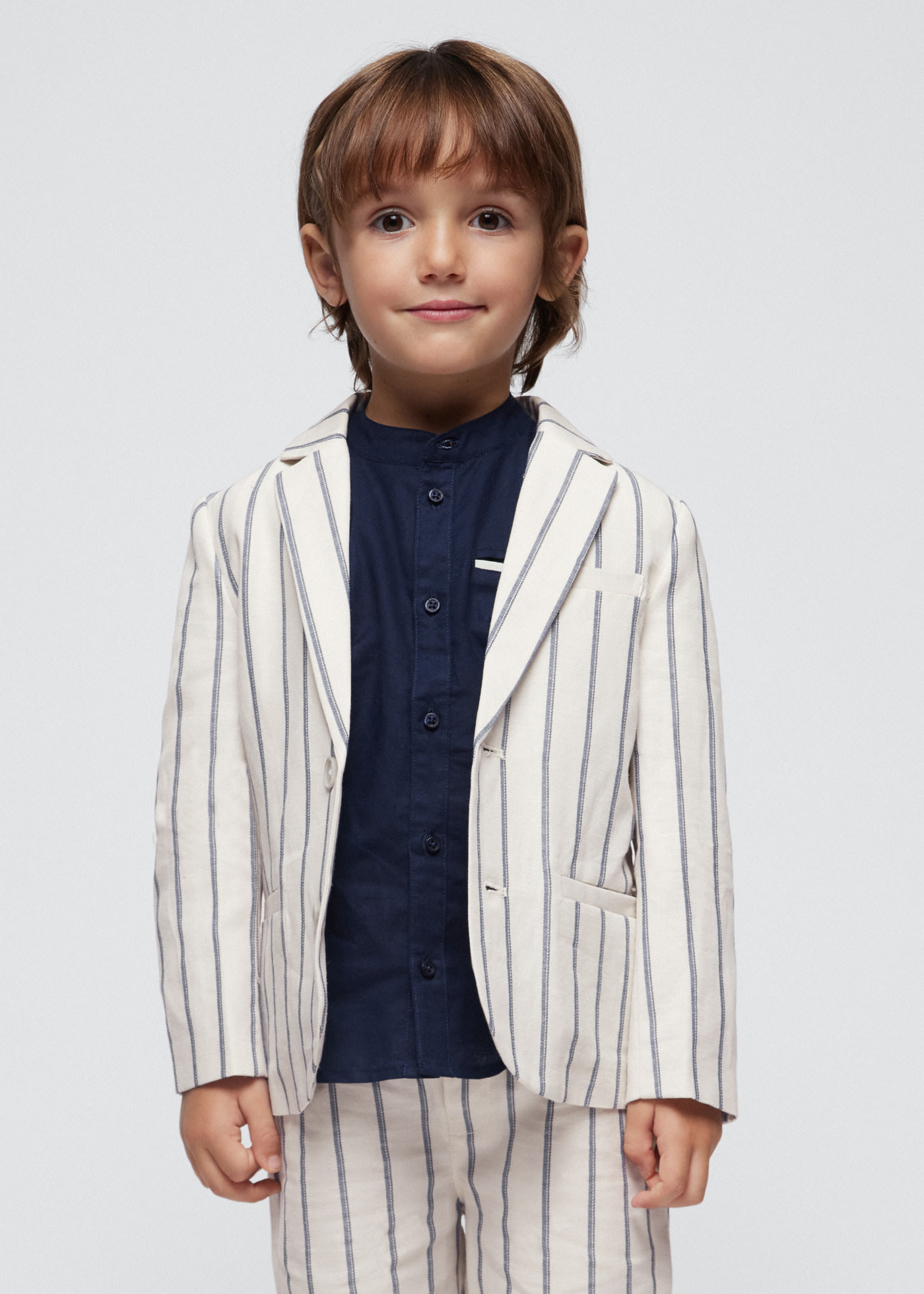 Boy Striped Linen Blazer