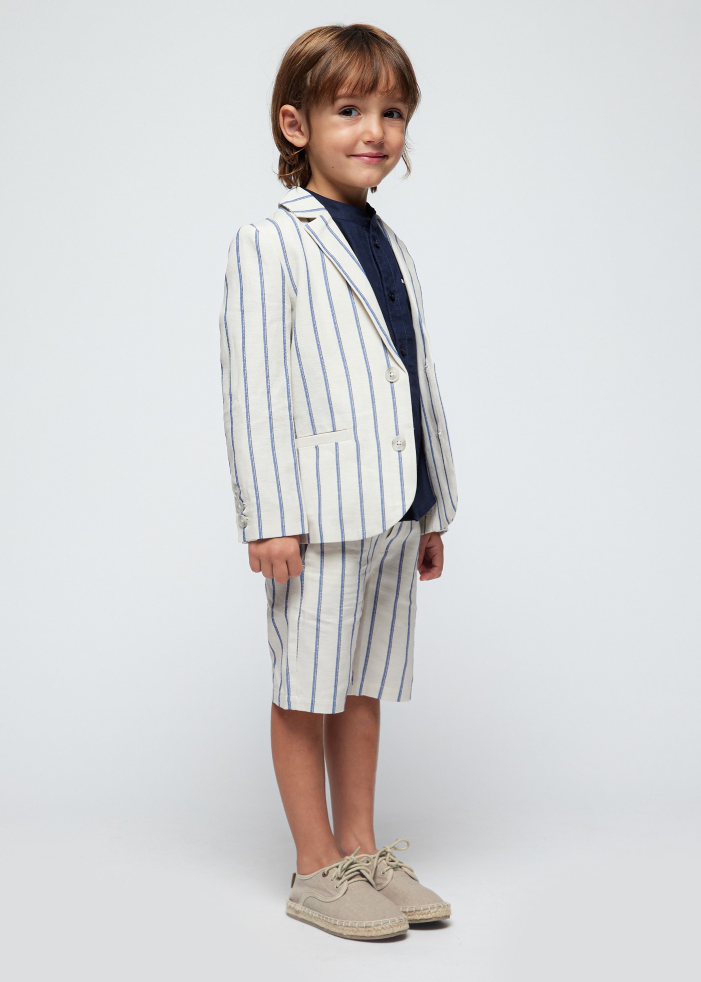 Boy Striped Linen Blazer