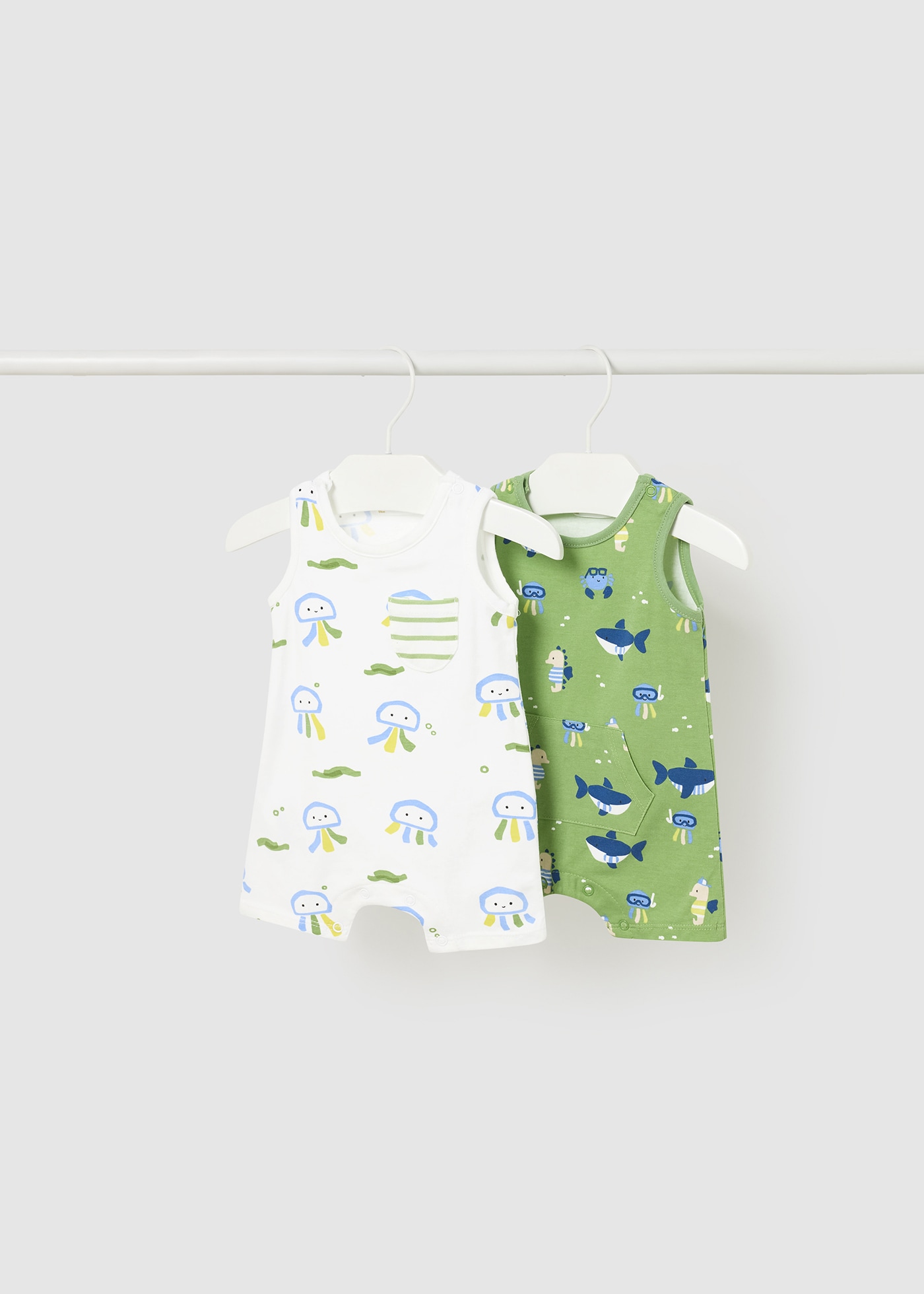 Newborn Set of 2 Sleeveless Sleepsuits Better Cotton